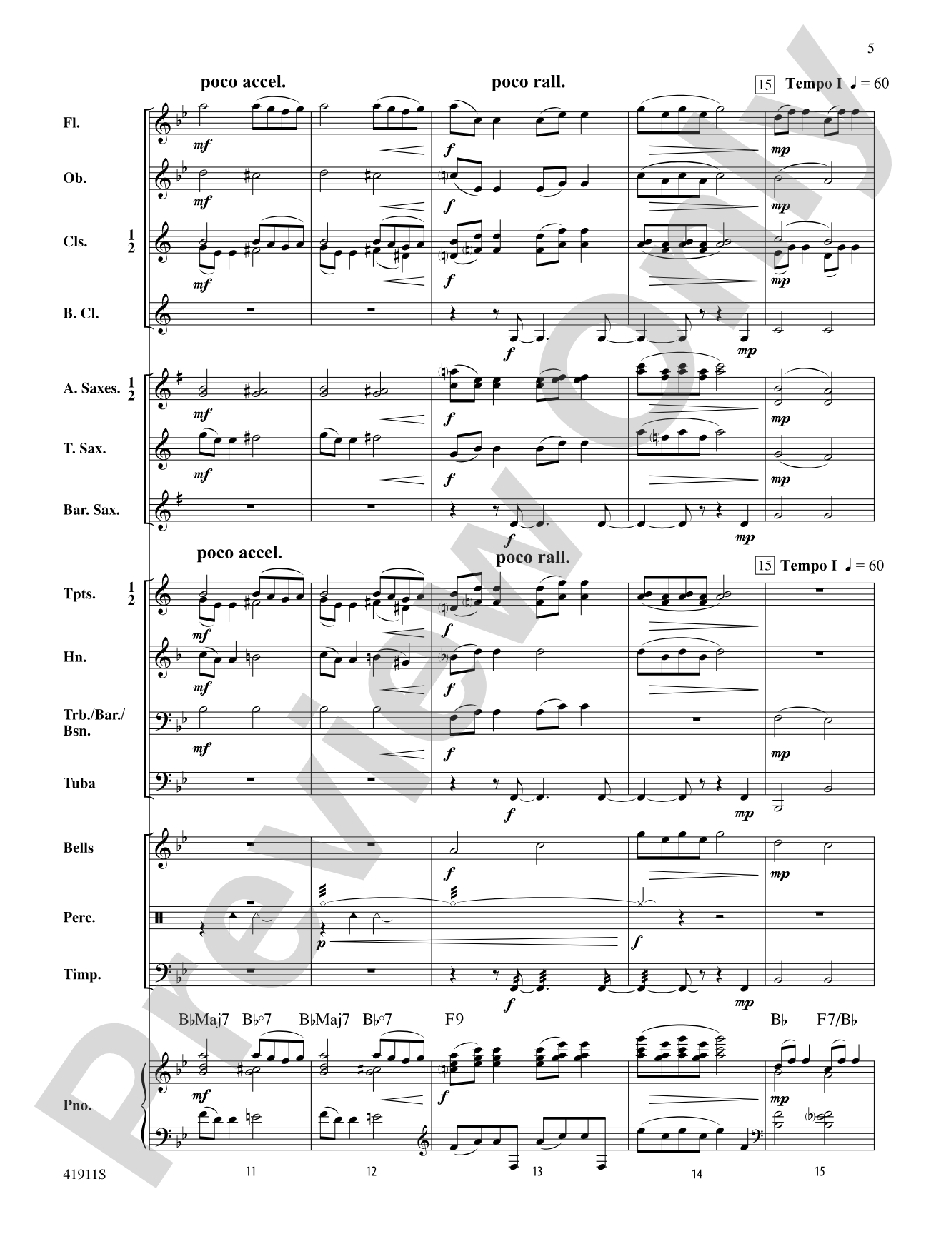 To a Wild Rose (from Woodland Sketches, Op. 51): Concert Band Conductor Score & Parts