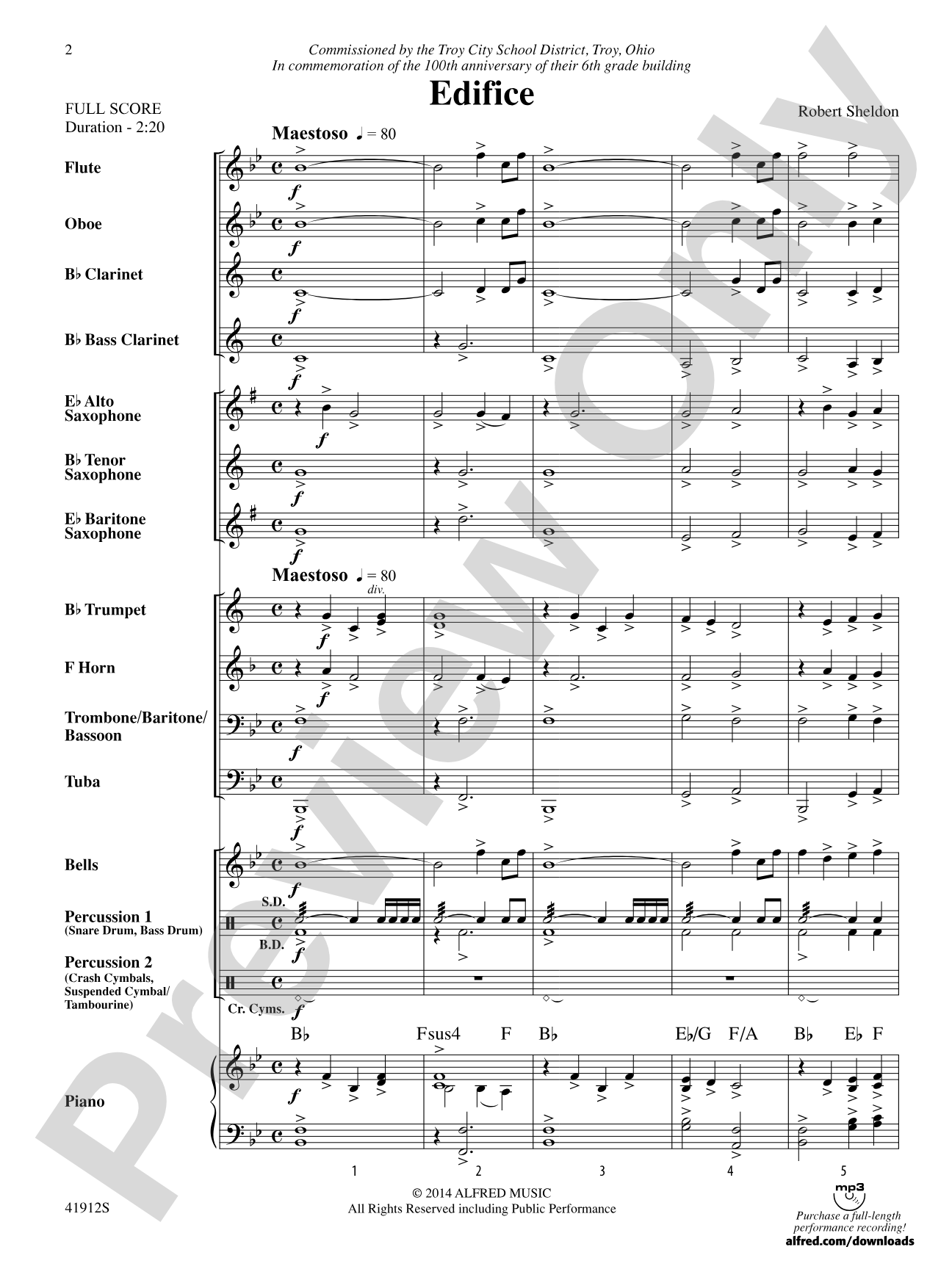 Edifice: Concert Band Conductor Score & Parts