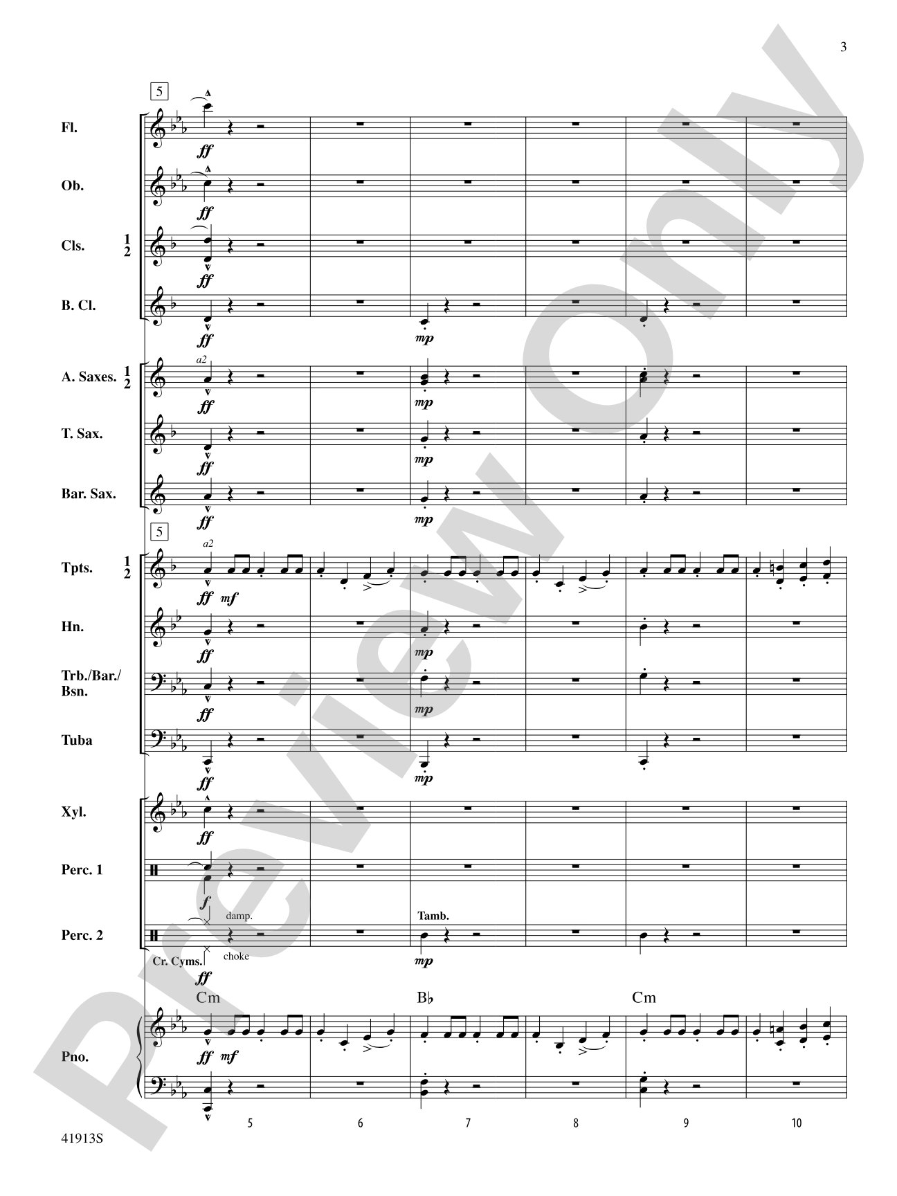 Variants on a Sea Shanty: Concert Band Conductor Score & Parts