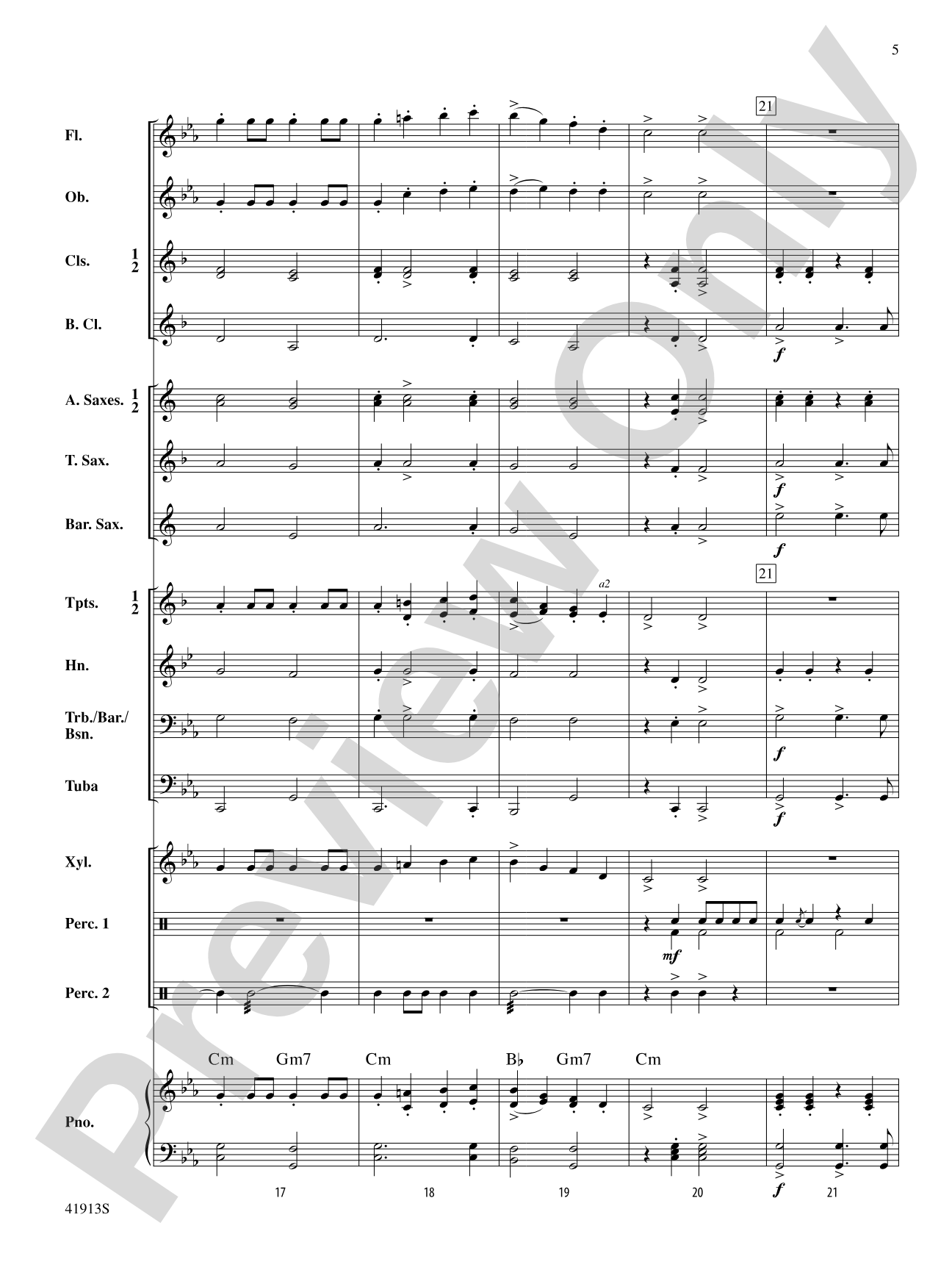 Variants on a Sea Shanty: Concert Band Conductor Score & Parts