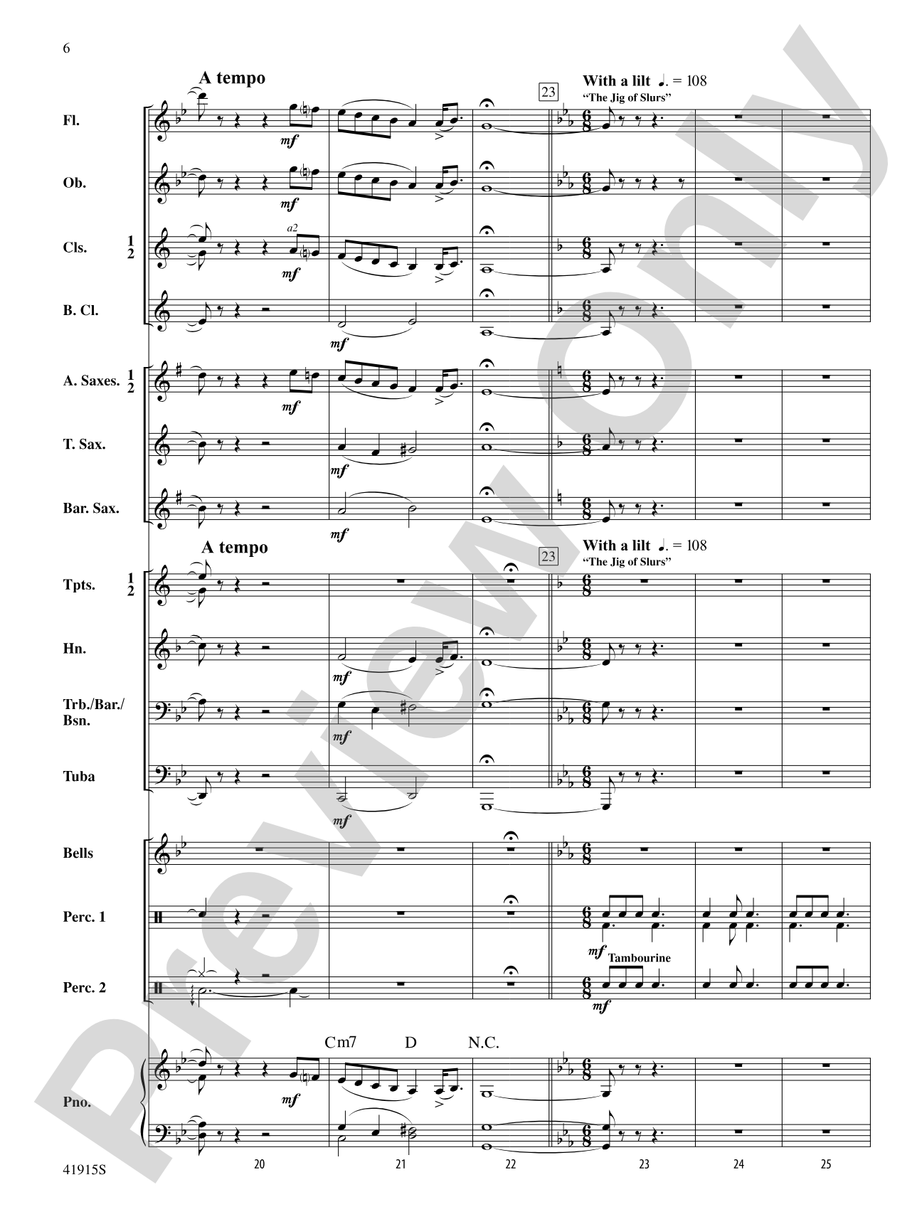 Air and Jig: Concert Band Conductor Score & Parts