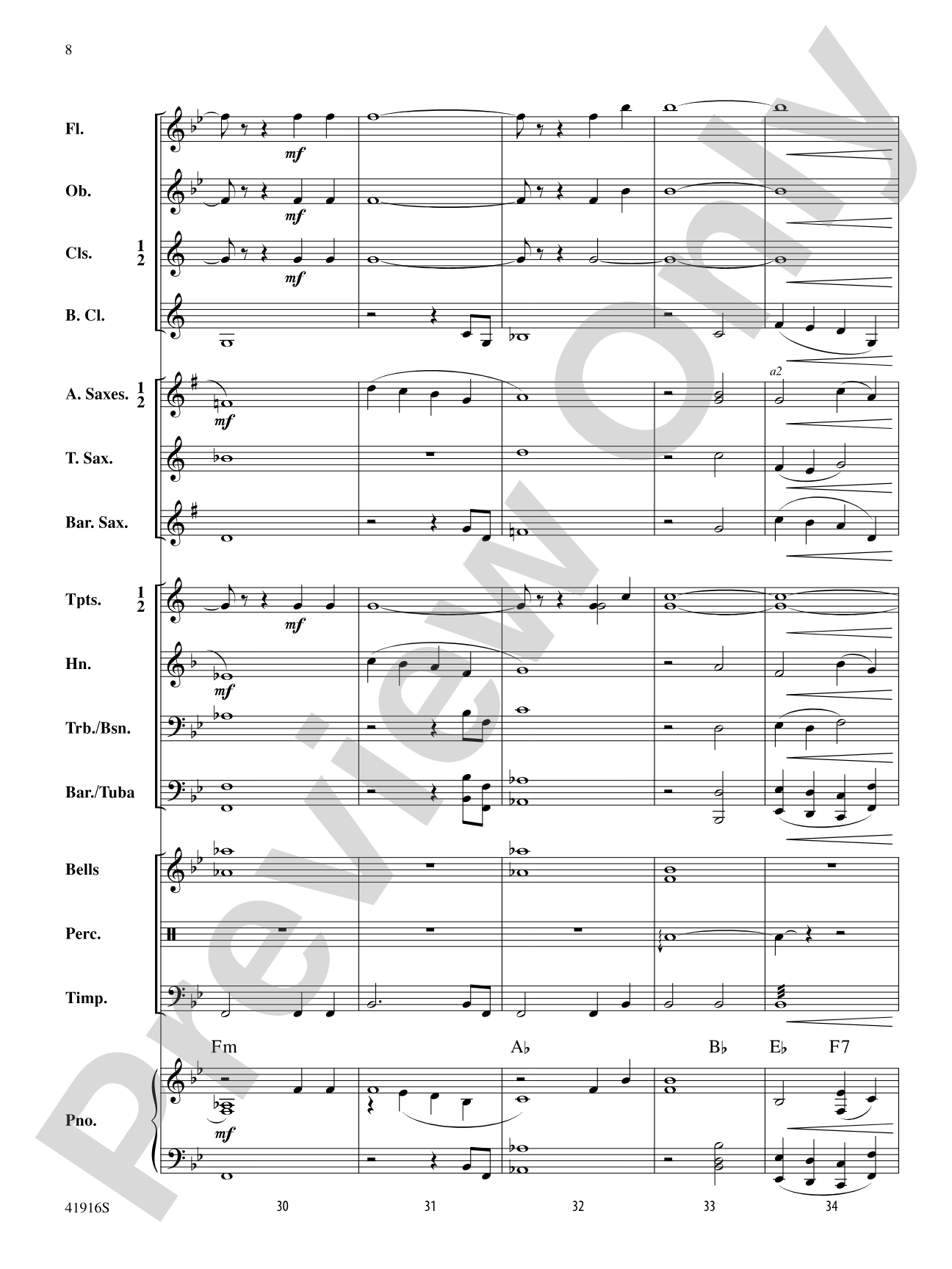 Winter Whispers: Concert Band Conductor Score & Parts