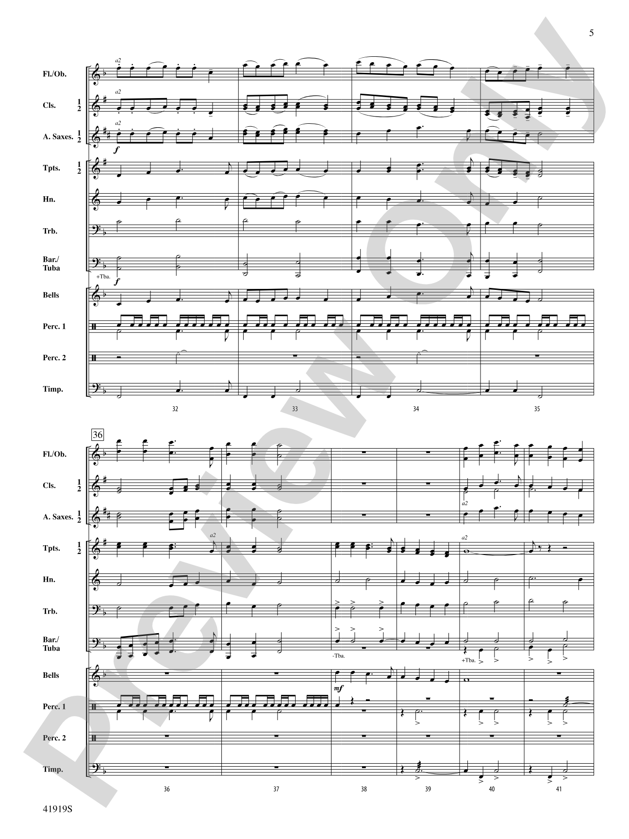 A Christmas Canticle: Concert Band Conductor Score & Parts