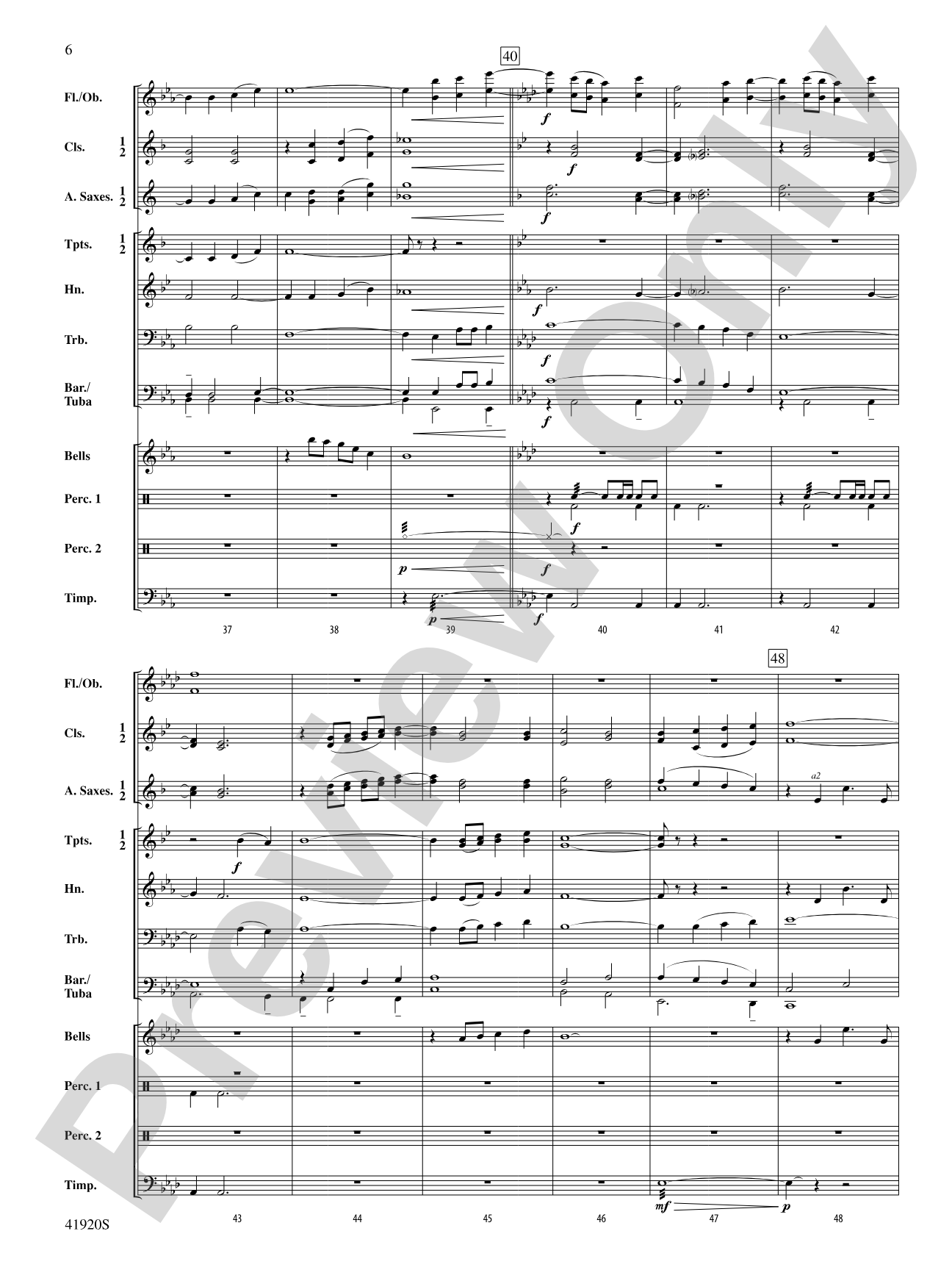 The Water Is Wide: Concert Band Conductor Score & Parts