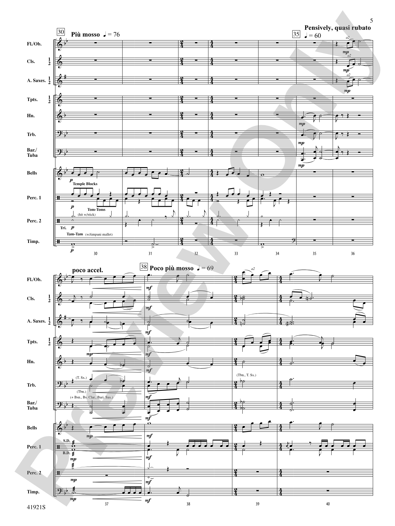 Dorian Haiku: Concert Band Conductor Score & Parts