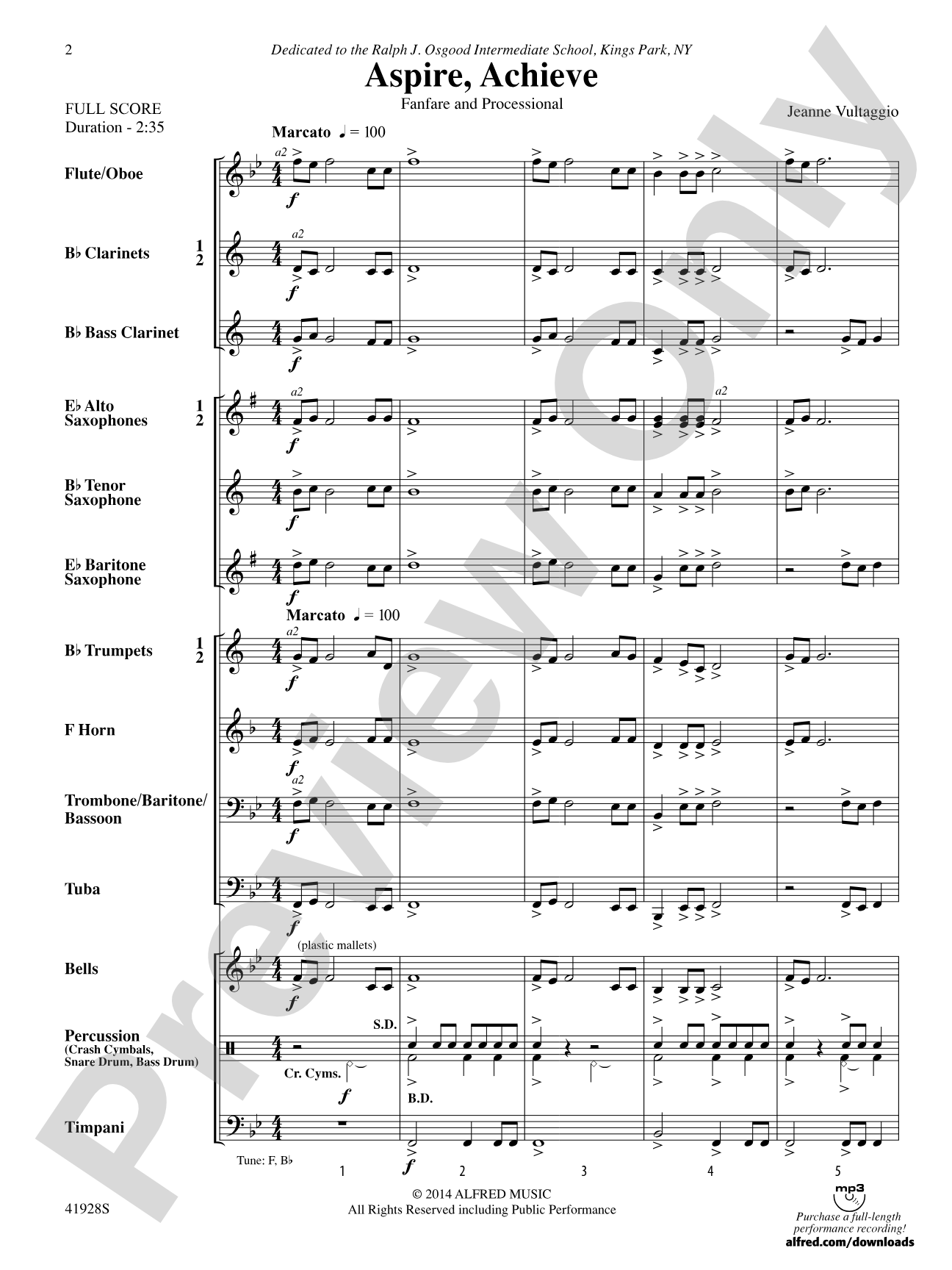 Aspire, Achieve: Concert Band Conductor Score & Parts