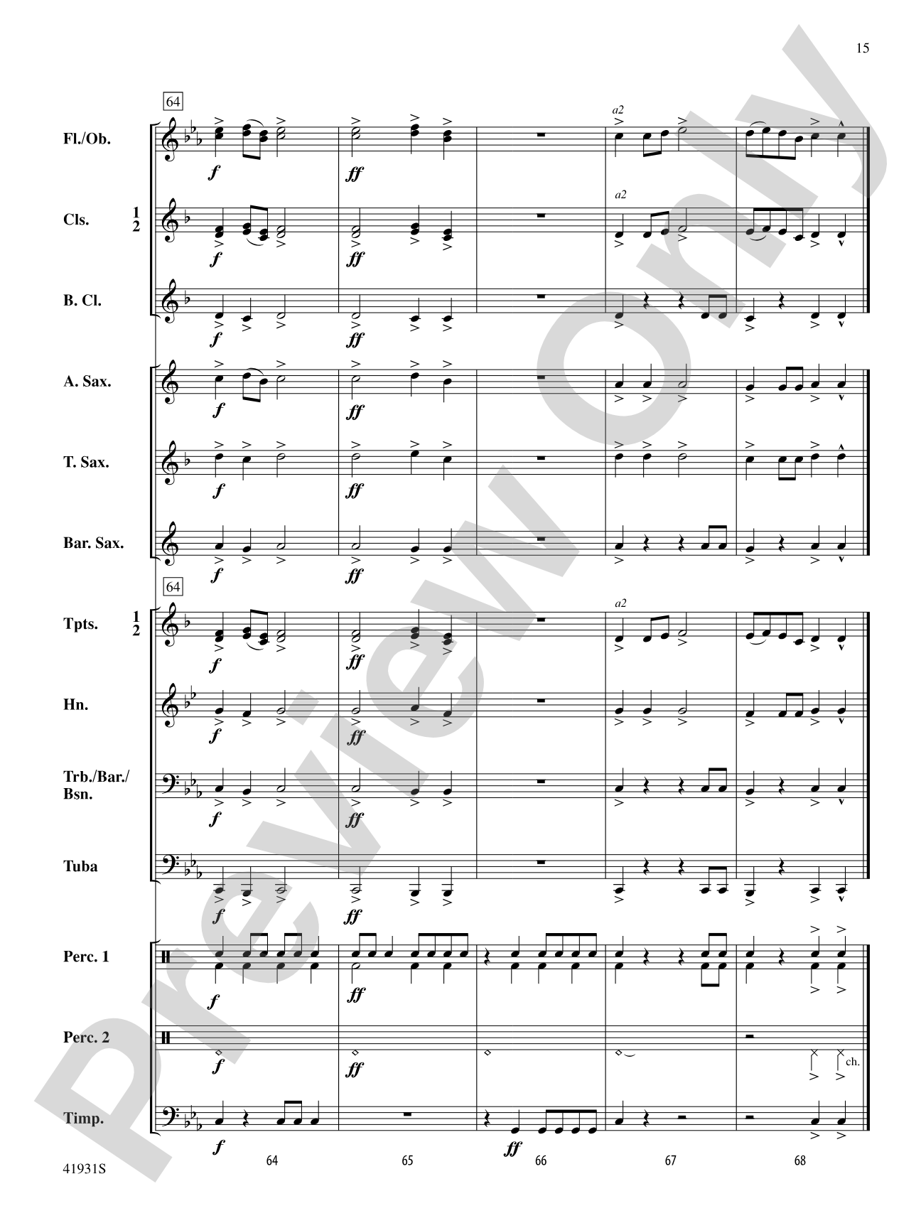 Sandstorm!: Concert Band Conductor Score & Parts