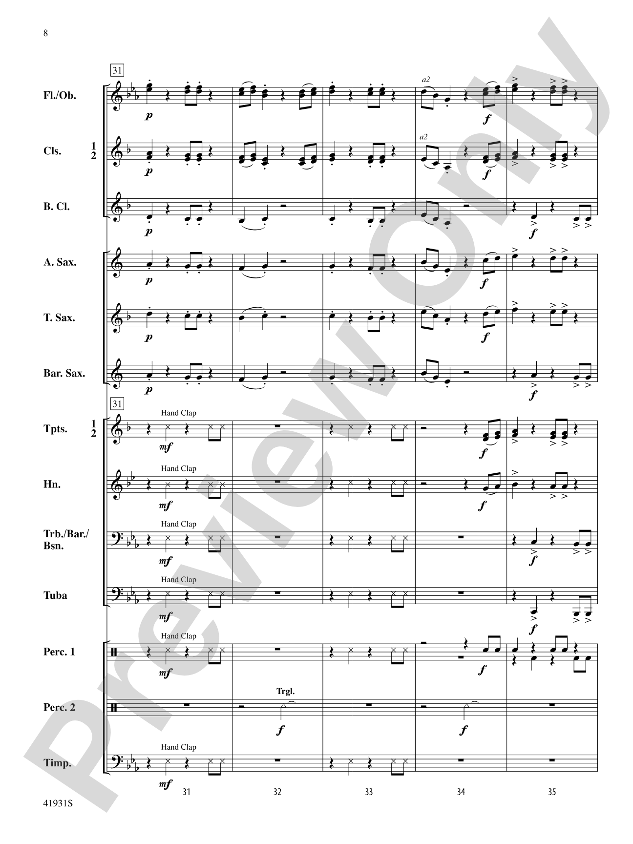 Sandstorm!: Concert Band Conductor Score & Parts