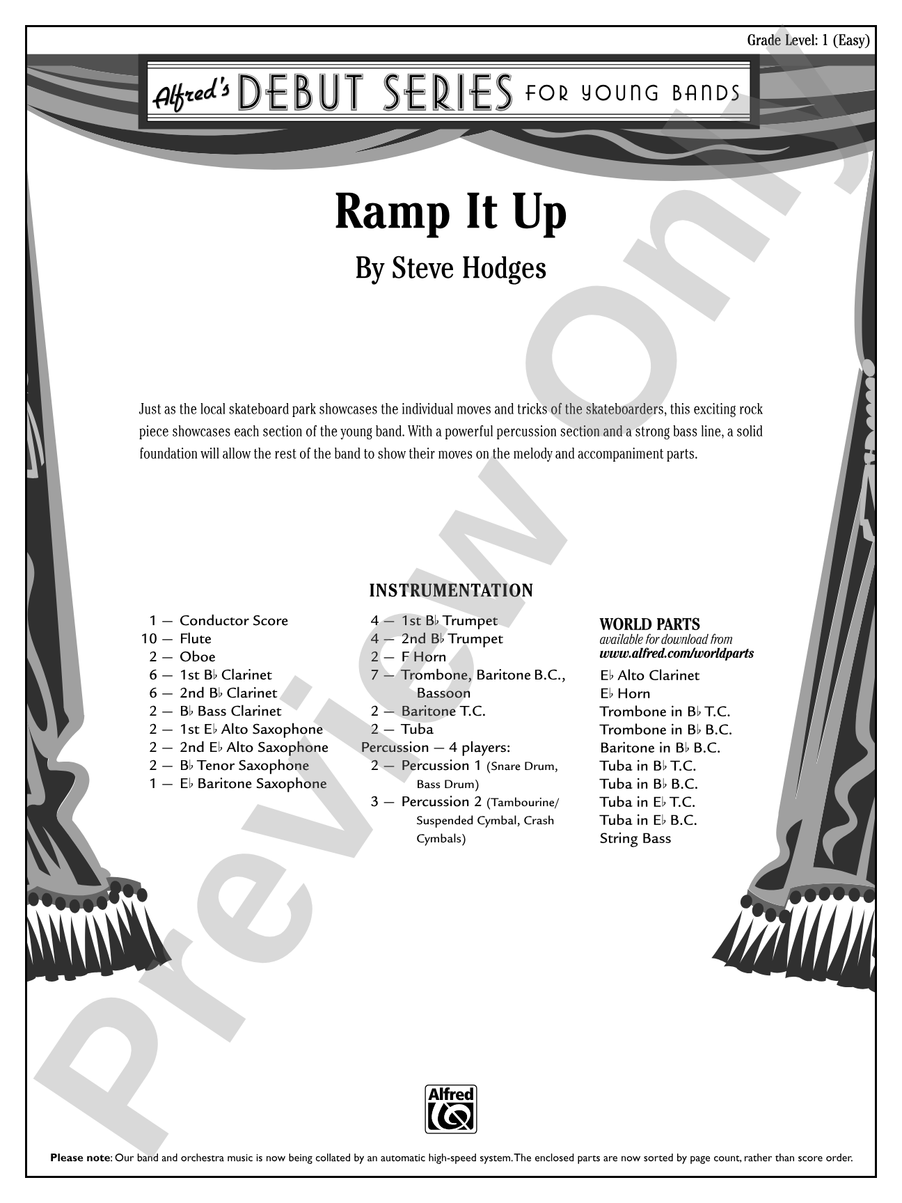 Ramp It Up: Concert Band Conductor Score & Parts
