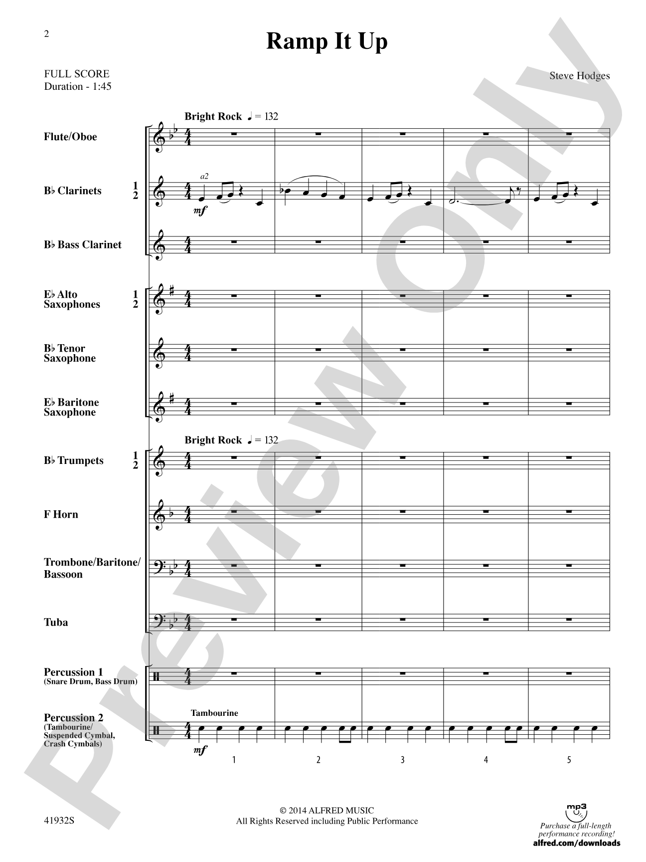 Ramp It Up: Concert Band Conductor Score & Parts