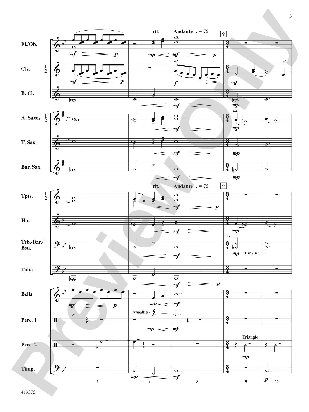Canticulum: Concert Band Conductor Score & Parts