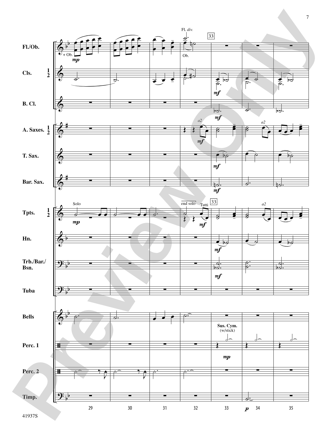 Canticulum: Concert Band Conductor Score & Parts