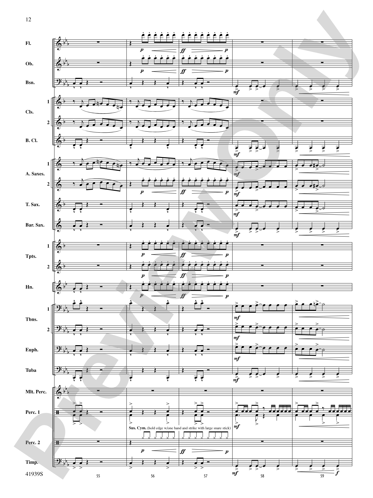 Storm Warning!: Concert Band Conductor Score & Parts