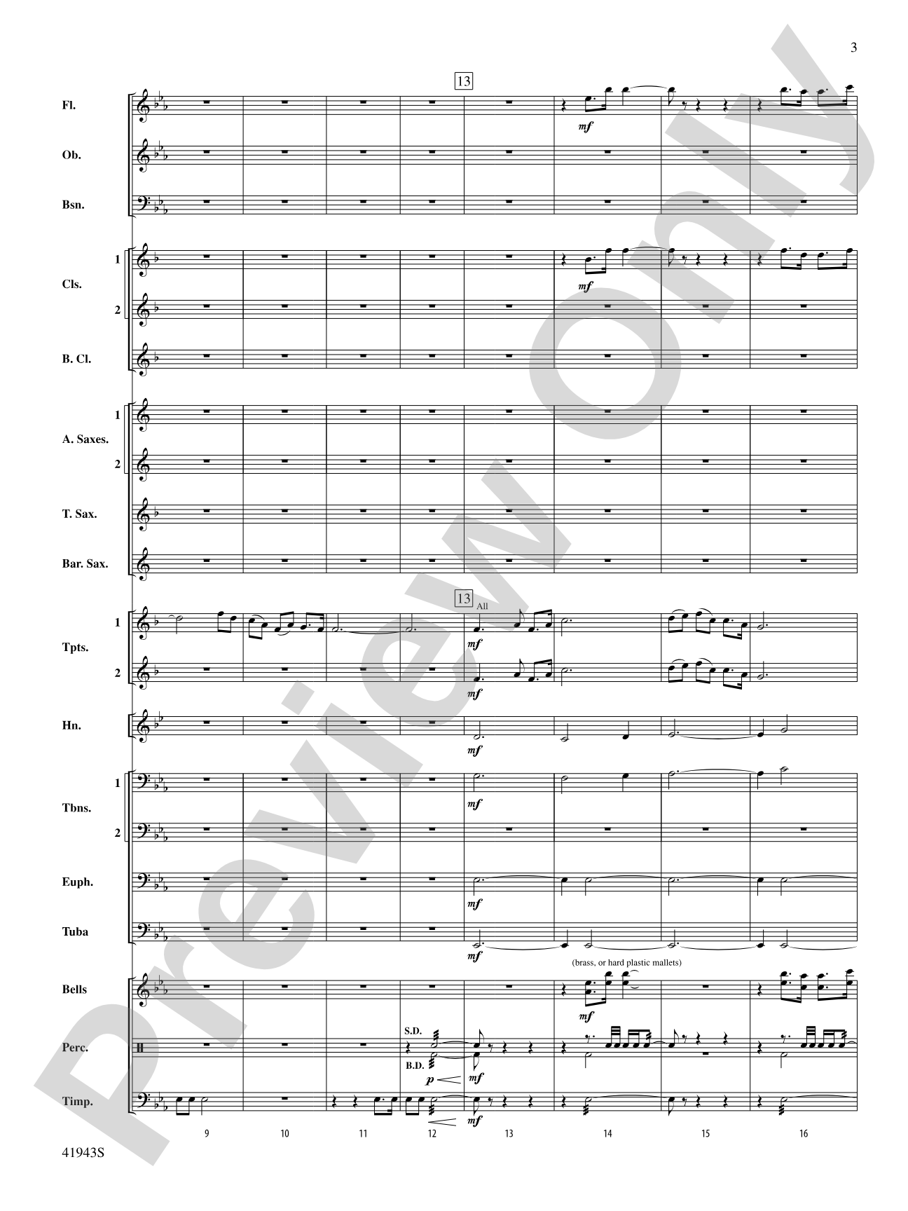 To Absent Friends: Concert Band Conductor Score & Parts