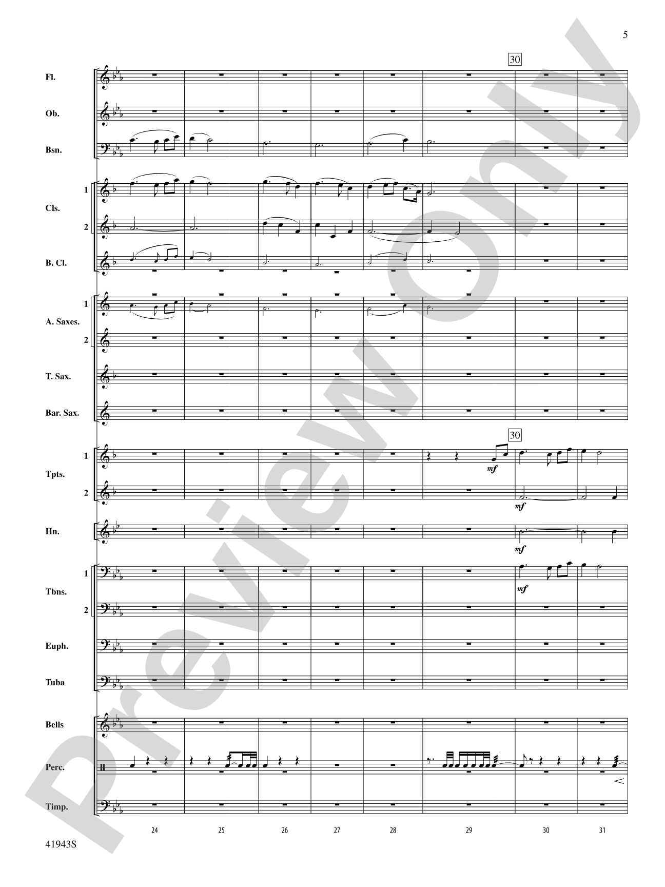 To Absent Friends: Concert Band Conductor Score & Parts