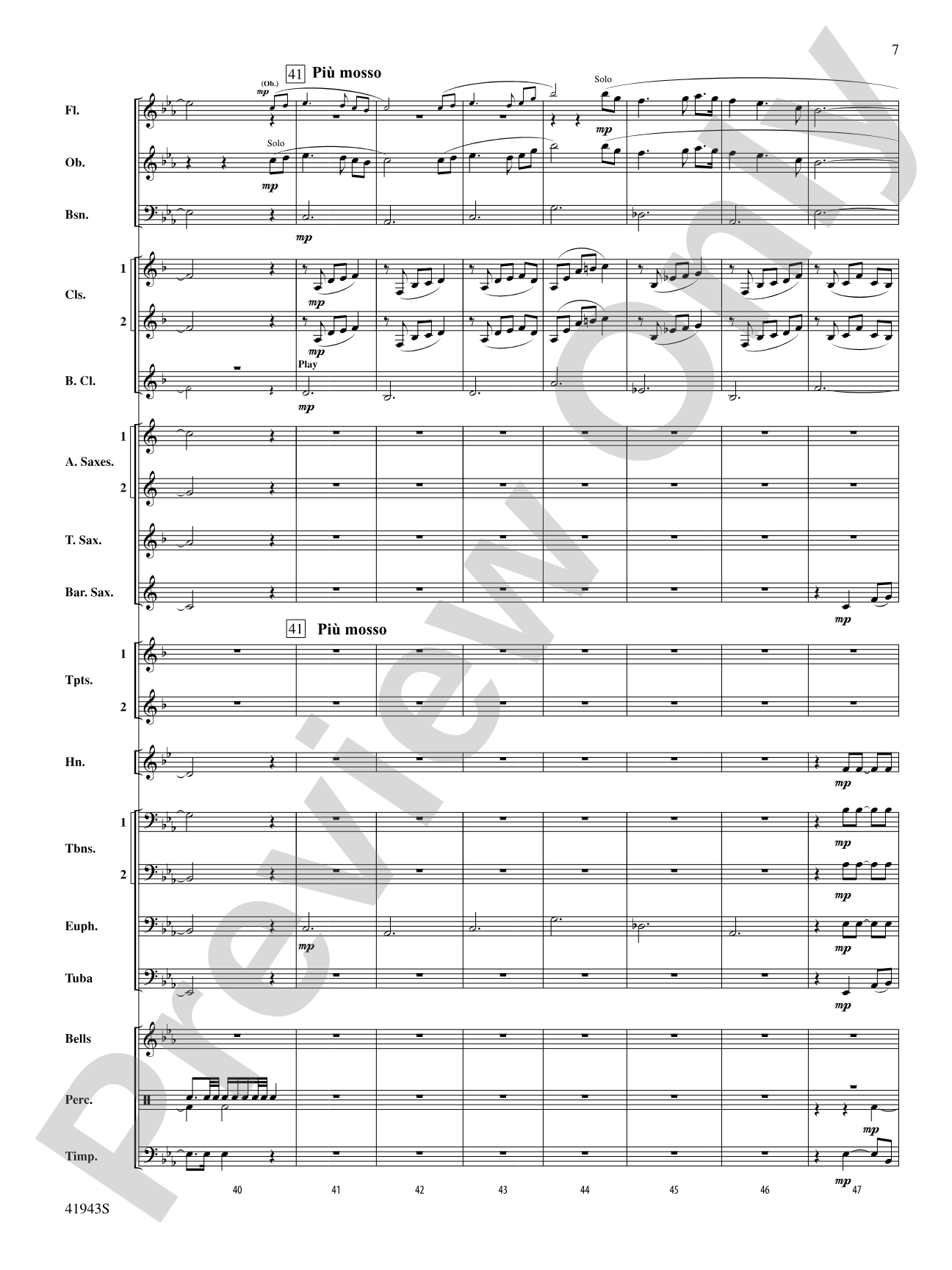 To Absent Friends: Concert Band Conductor Score & Parts