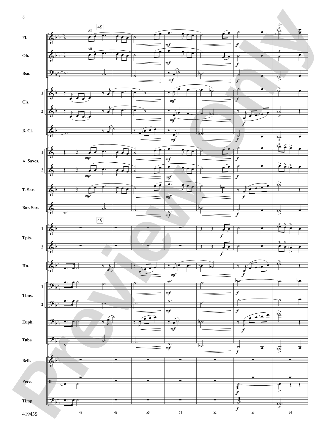 To Absent Friends: Concert Band Conductor Score & Parts