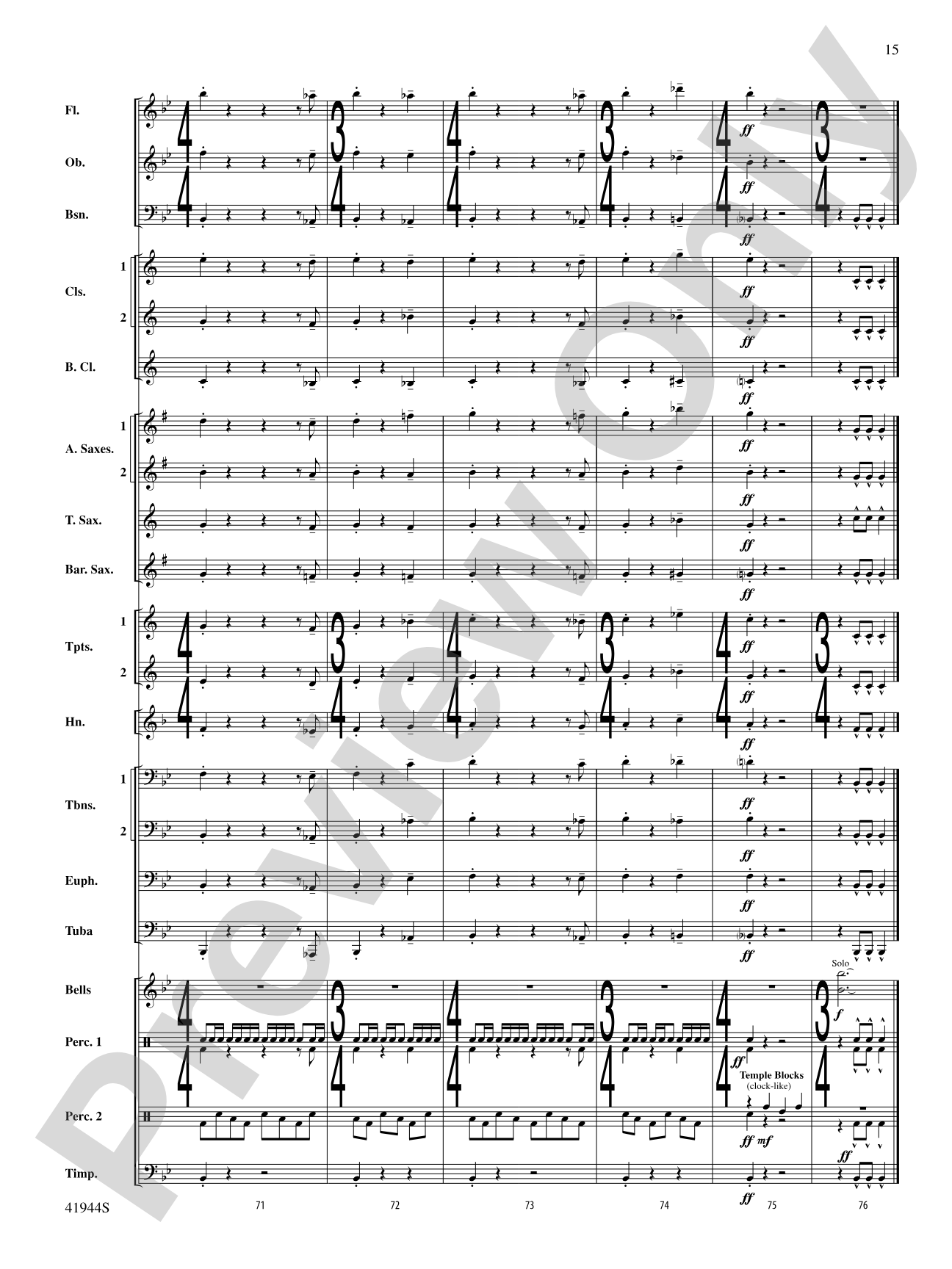 Alternate Time: Concert Band Conductor Score & Parts