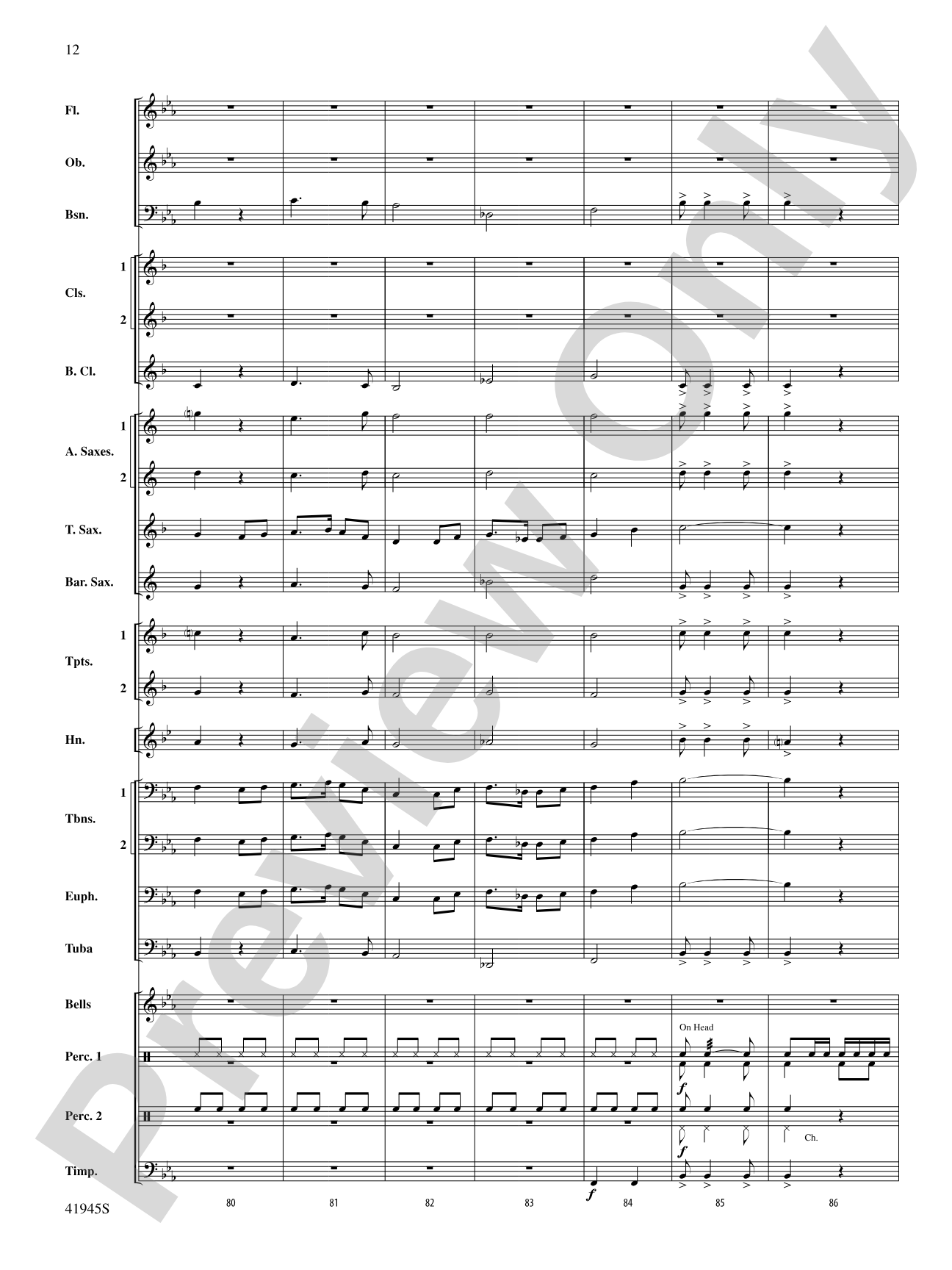 Clarinets Packing Up Early: Concert Band Conductor Score & Parts