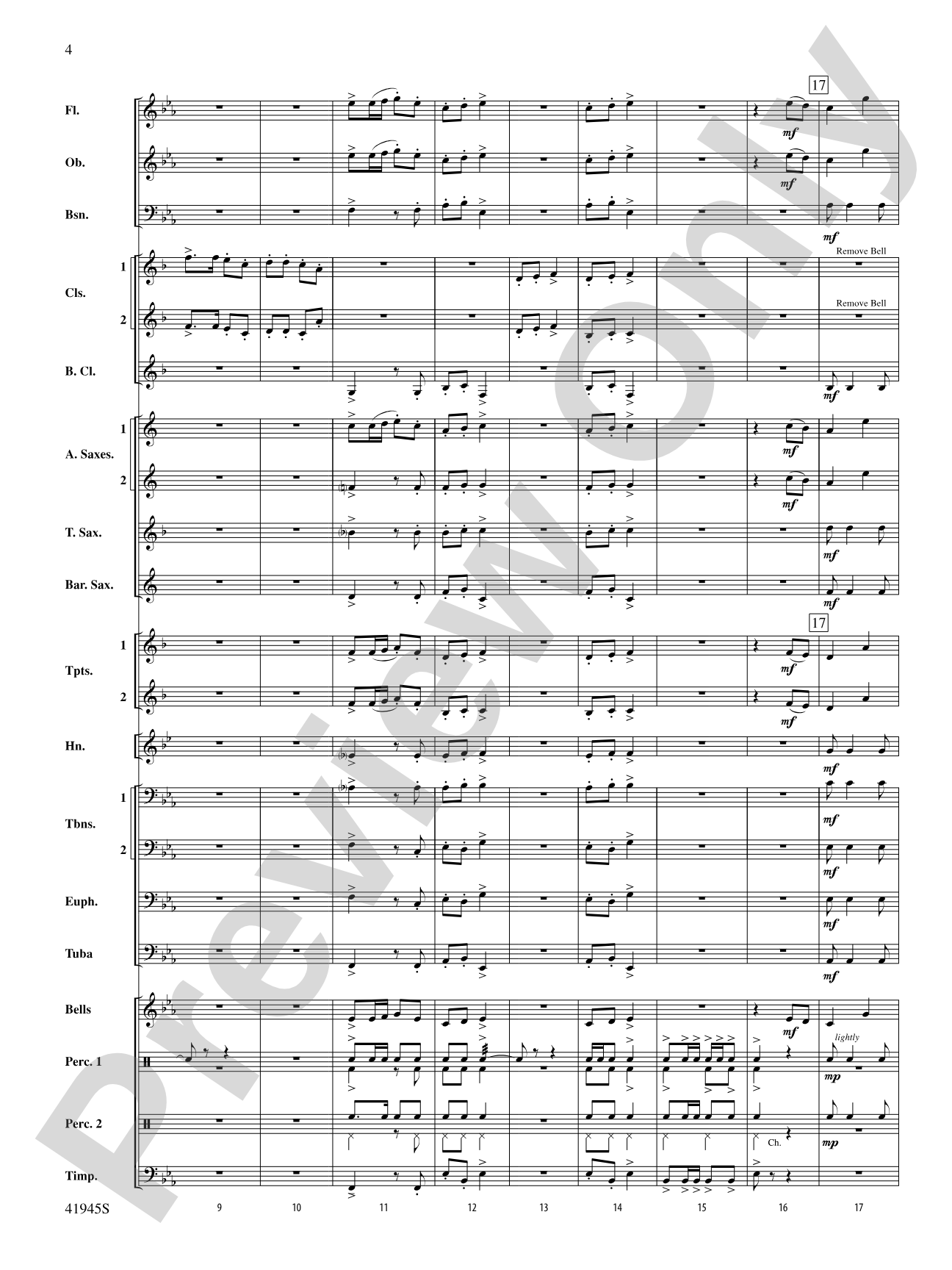Clarinets Packing Up Early: Concert Band Conductor Score & Parts