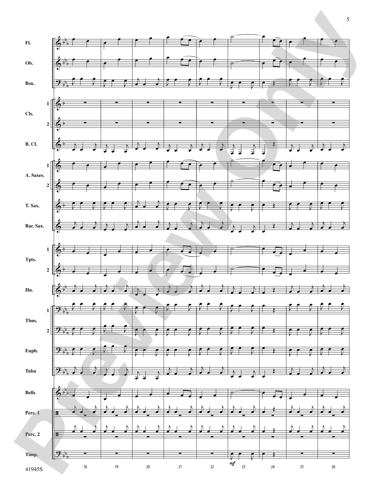 Clarinets Packing Up Early: Concert Band Conductor Score & Parts