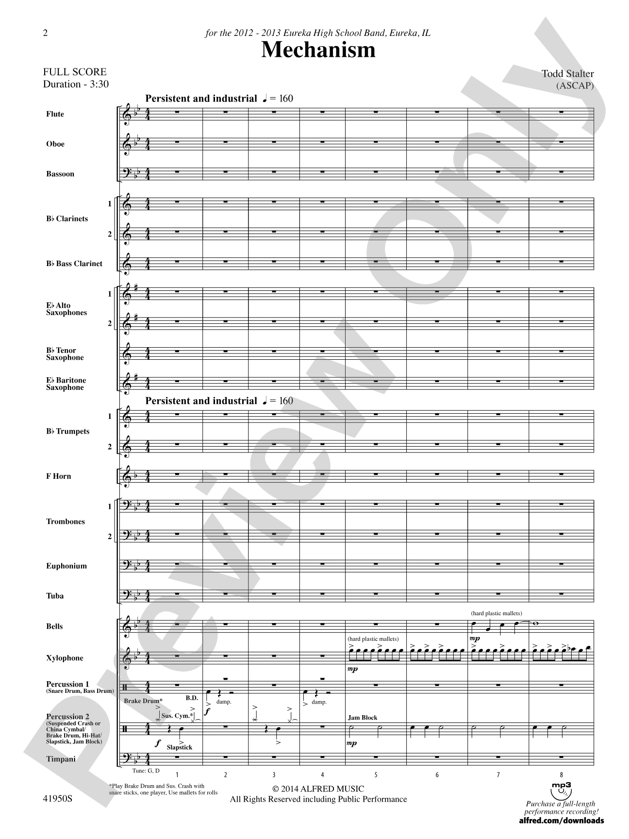 Mechanism: Concert Band Conductor Score & Parts