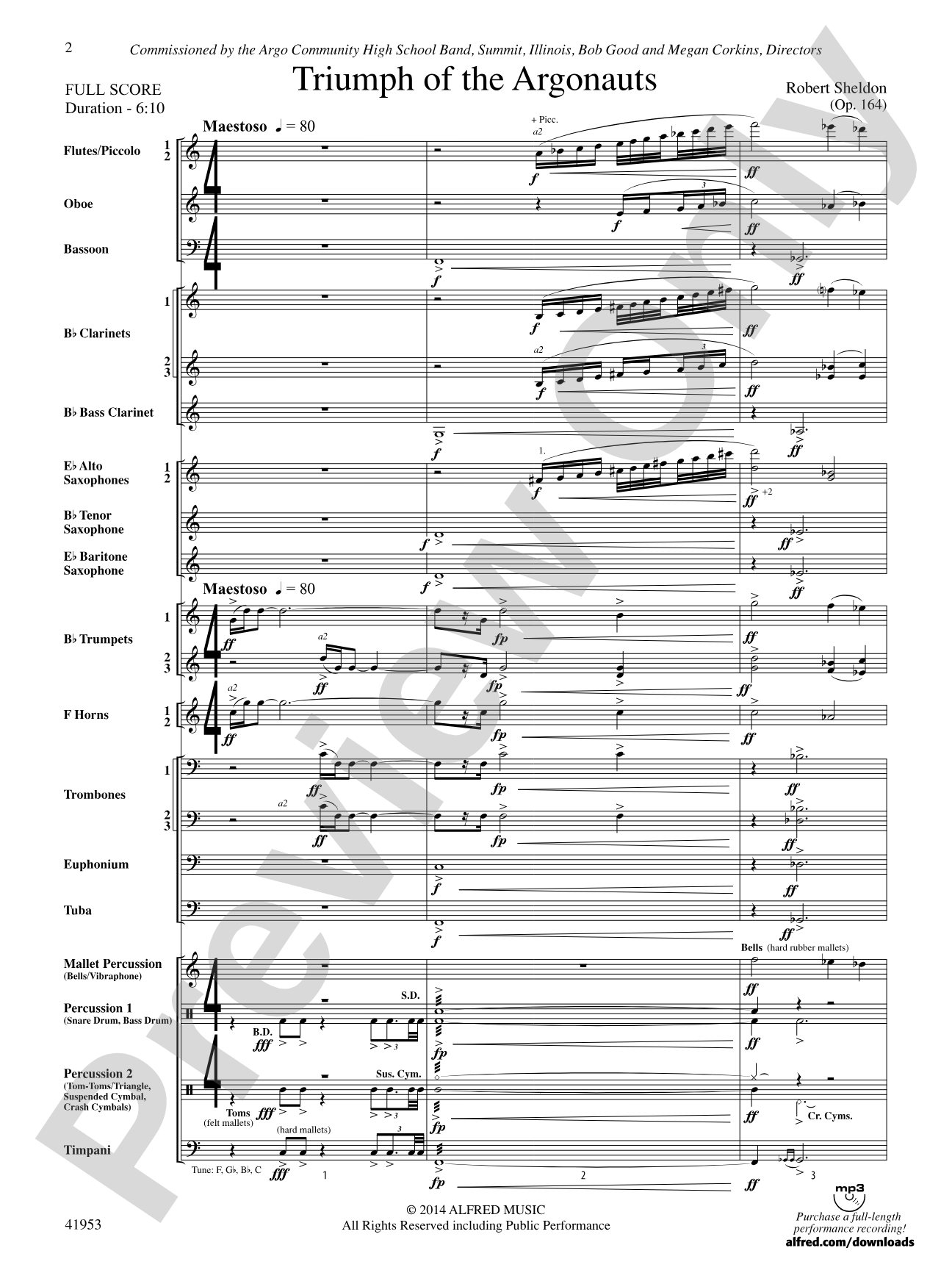 Triumph of the Argonauts: Concert Band Conductor Score & Parts