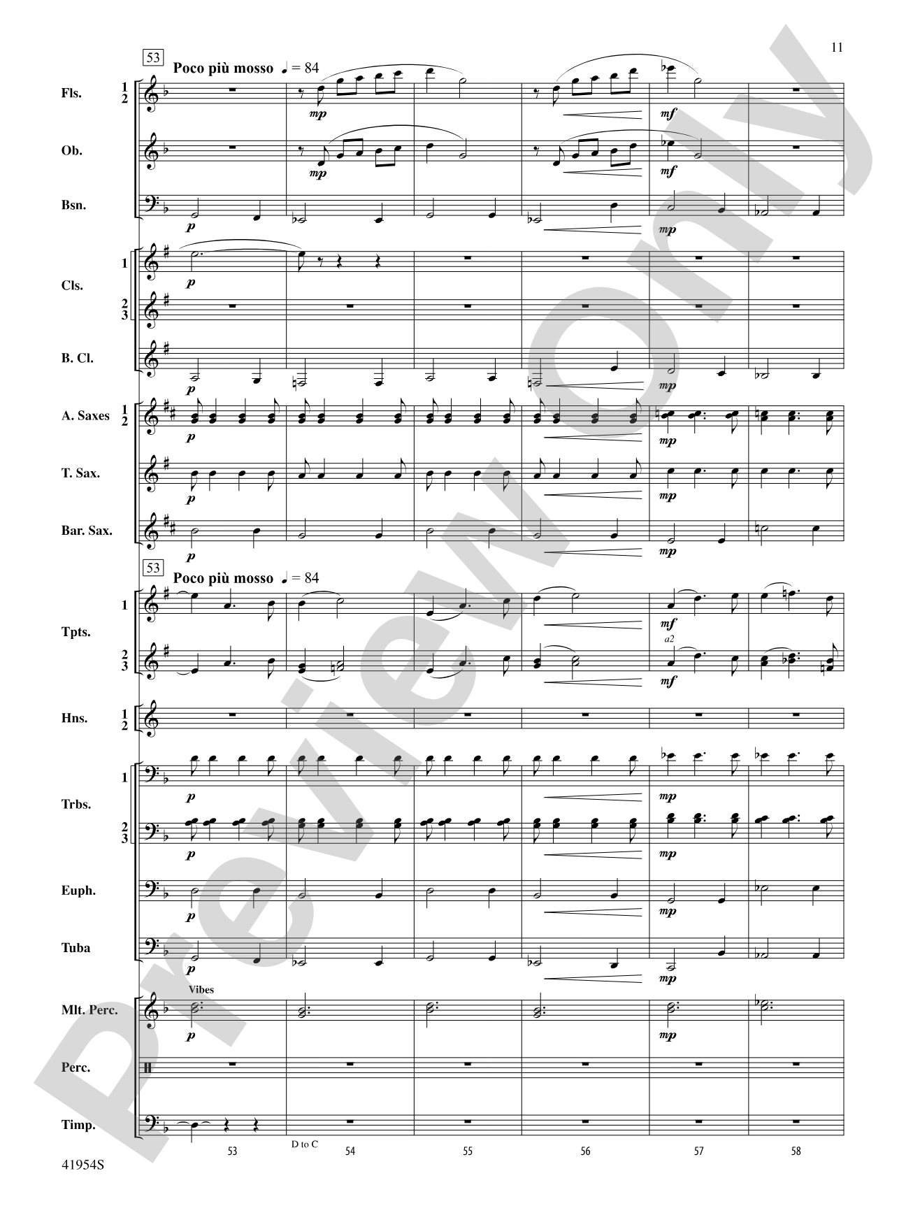 The Red Covered Bridge: Concert Band Conductor Score & Parts