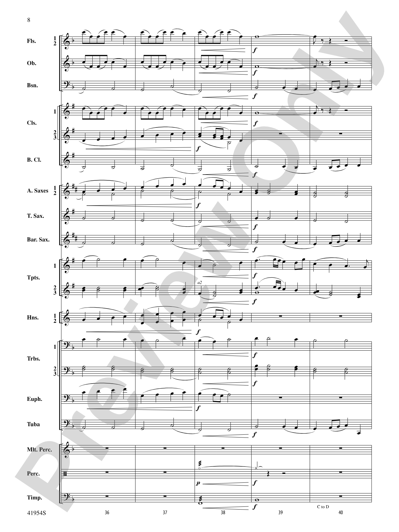 The Red Covered Bridge: Concert Band Conductor Score & Parts