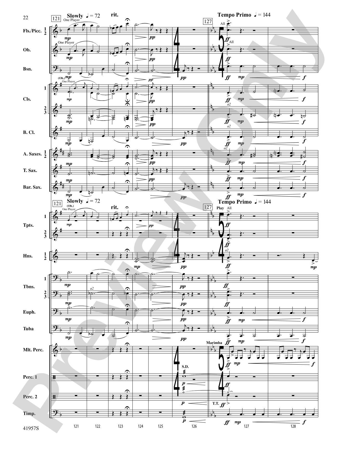 Runway Five: Concert Band Conductor Score & Parts