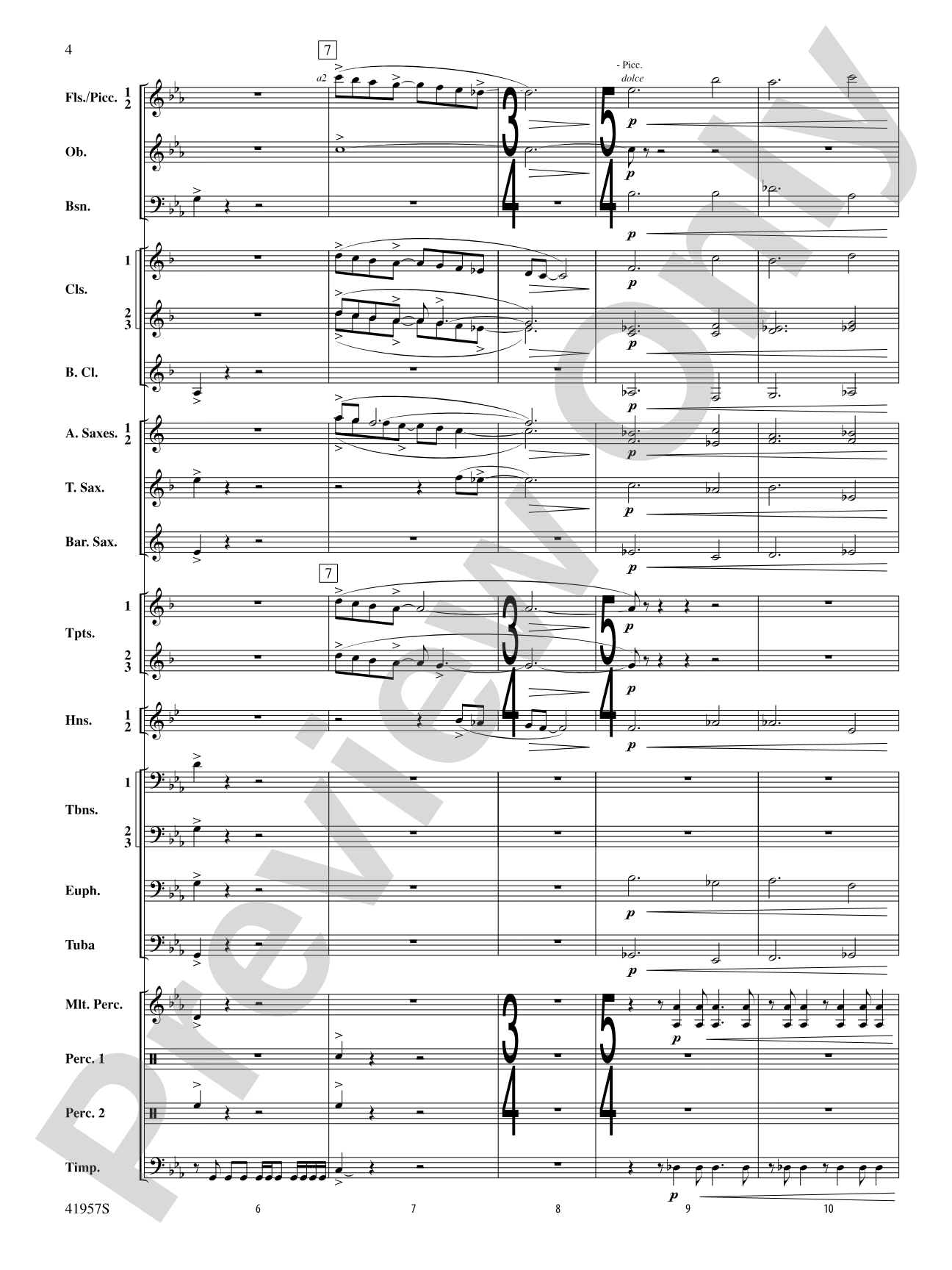 Runway Five: Concert Band Conductor Score & Parts