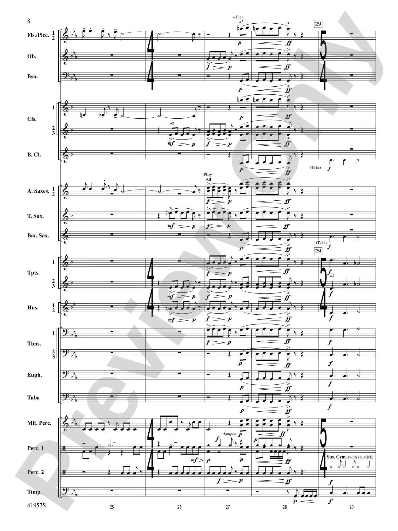 Runway Five: Concert Band Conductor Score & Parts