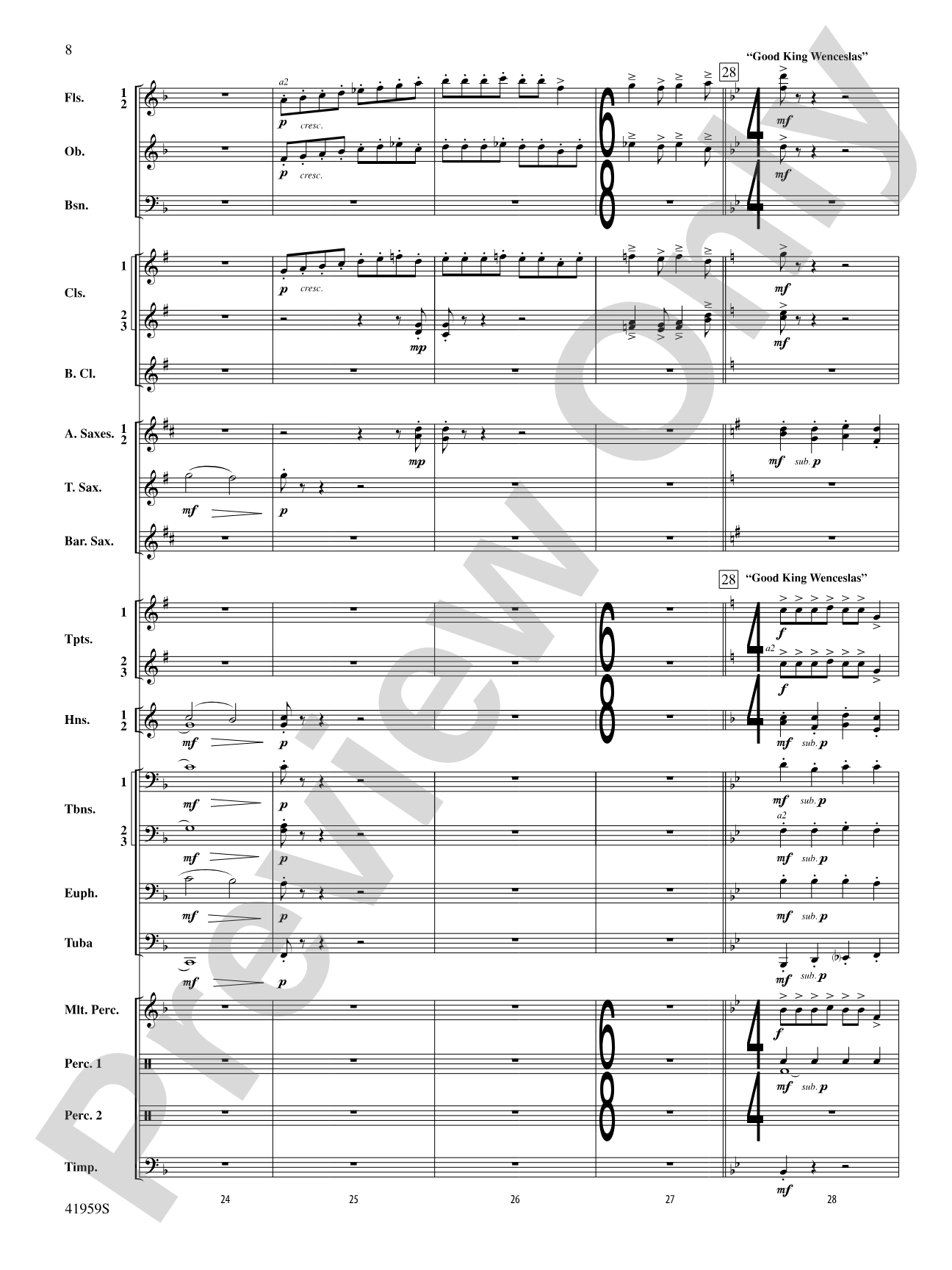 A Holiday Montage: Concert Band Conductor Score & Parts