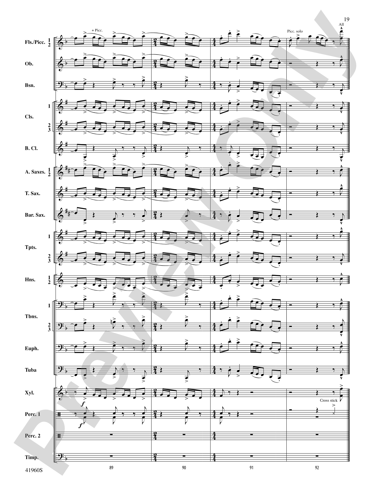 Platte River Hoedown: Concert Band Conductor Score & Parts