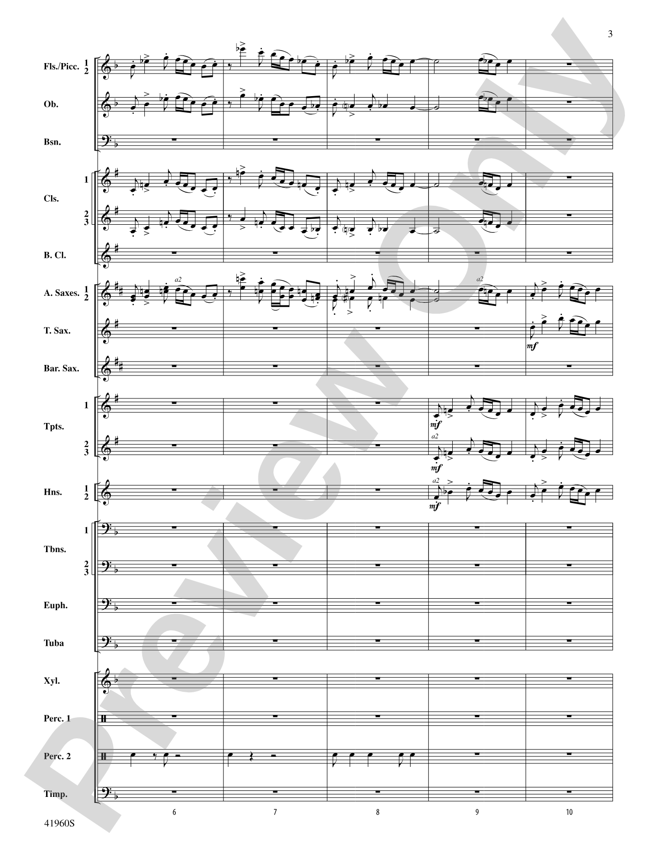 Platte River Hoedown: Concert Band Conductor Score & Parts