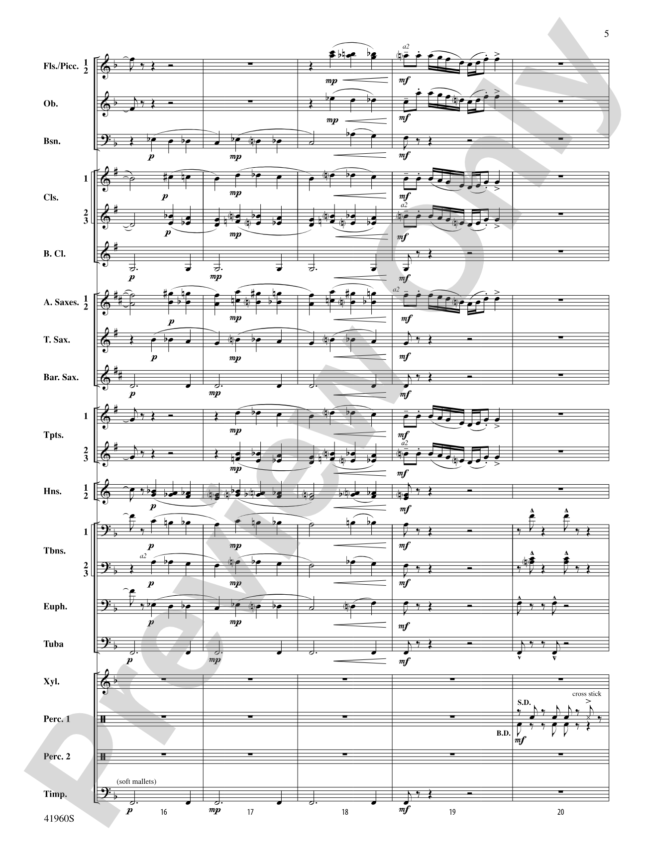 Platte River Hoedown: Concert Band Conductor Score & Parts