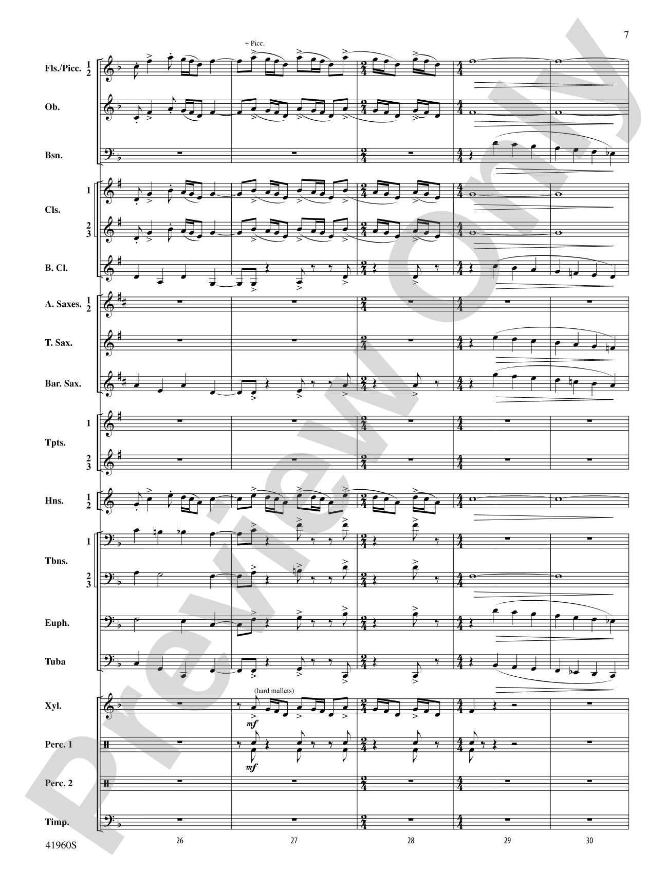 Platte River Hoedown: Concert Band Conductor Score & Parts