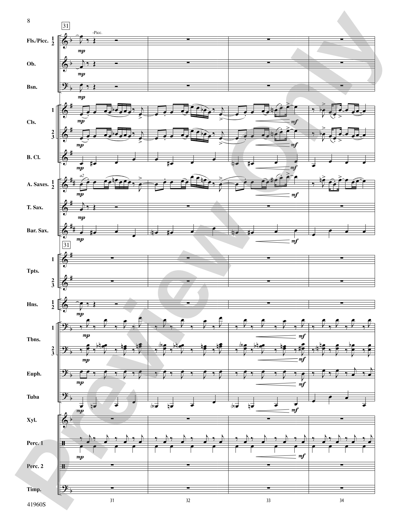 Platte River Hoedown: Concert Band Conductor Score & Parts