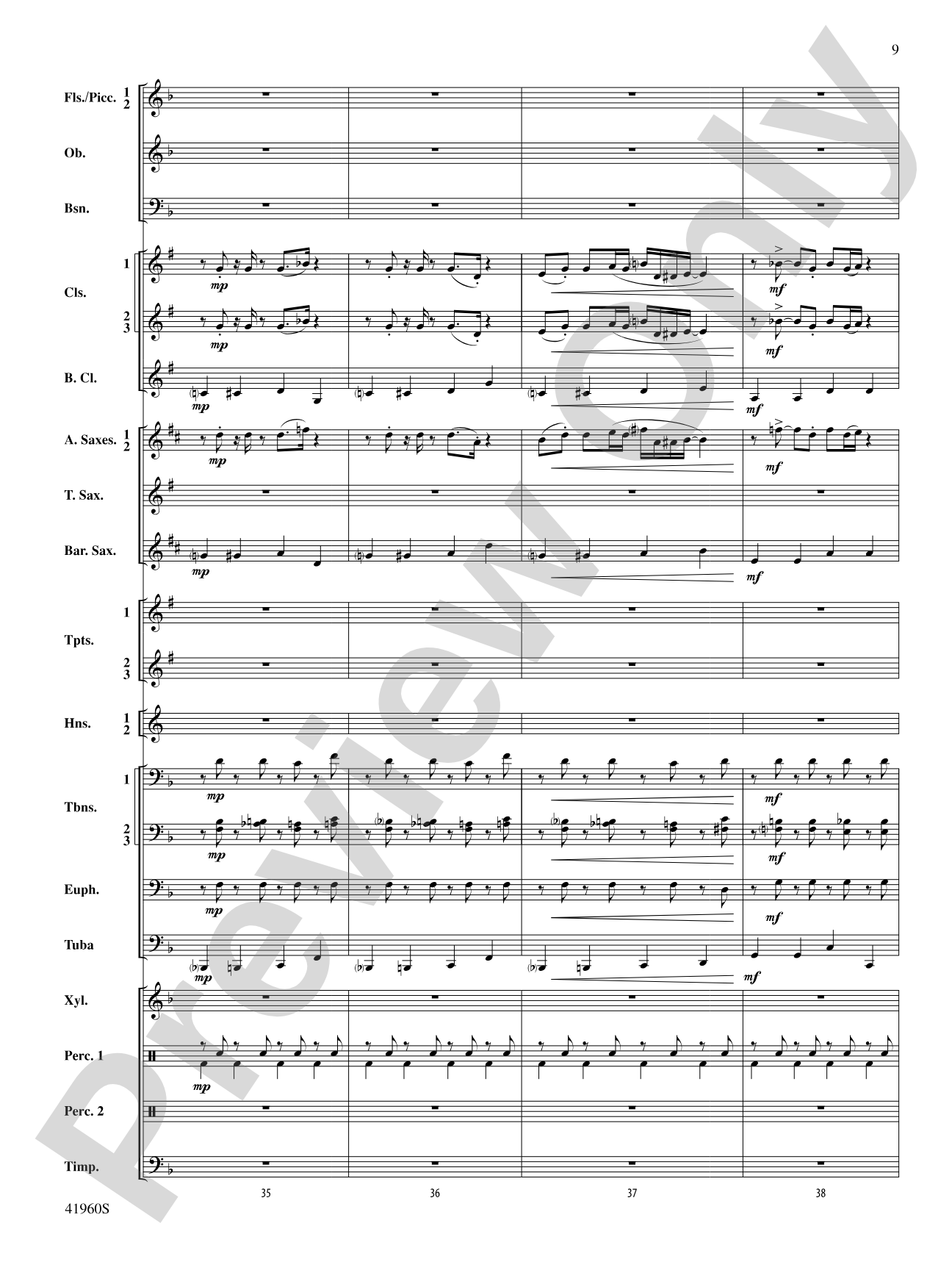 Platte River Hoedown: Concert Band Conductor Score & Parts