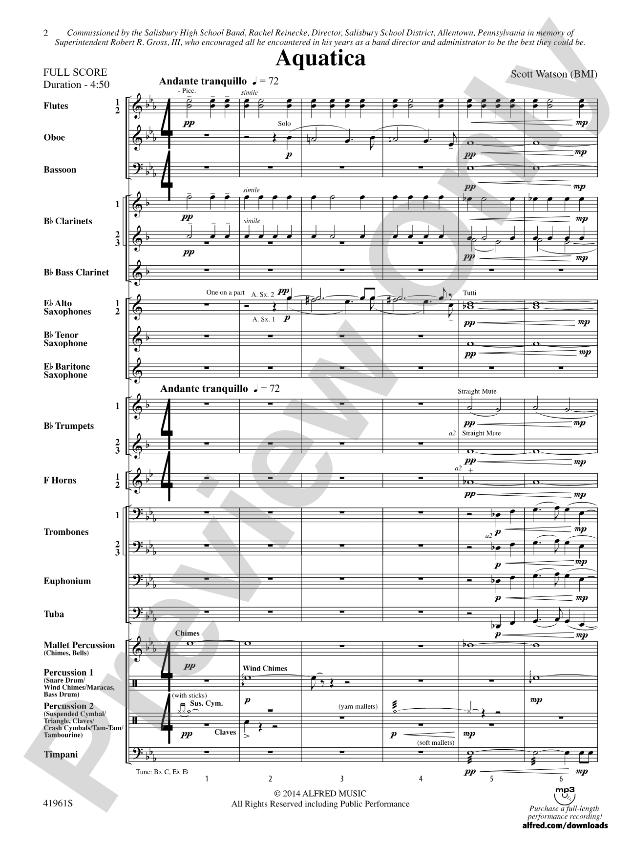 Aquatica: Score