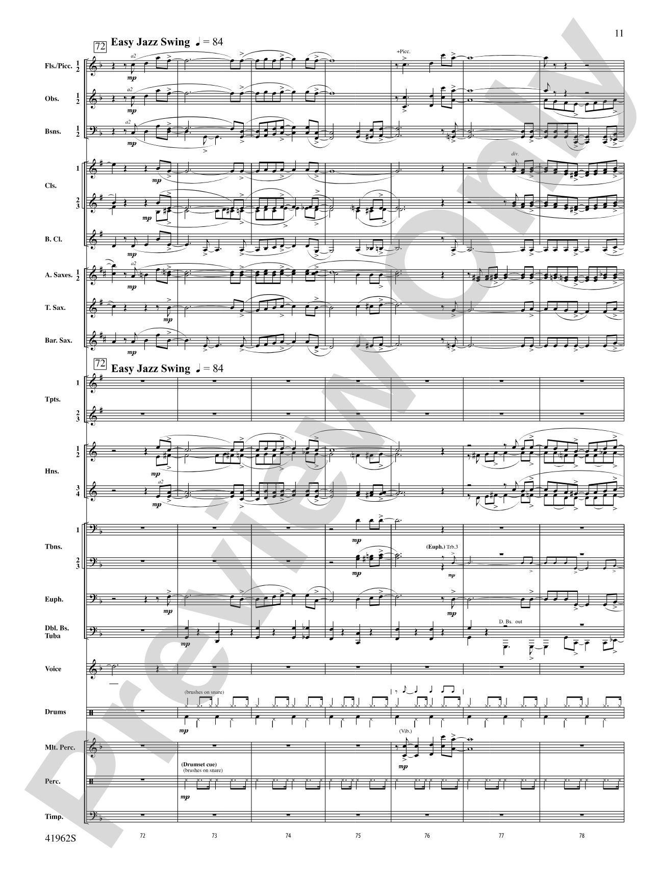 A Gershwin Tribute to Love: Concert Band Conductor Score & Parts