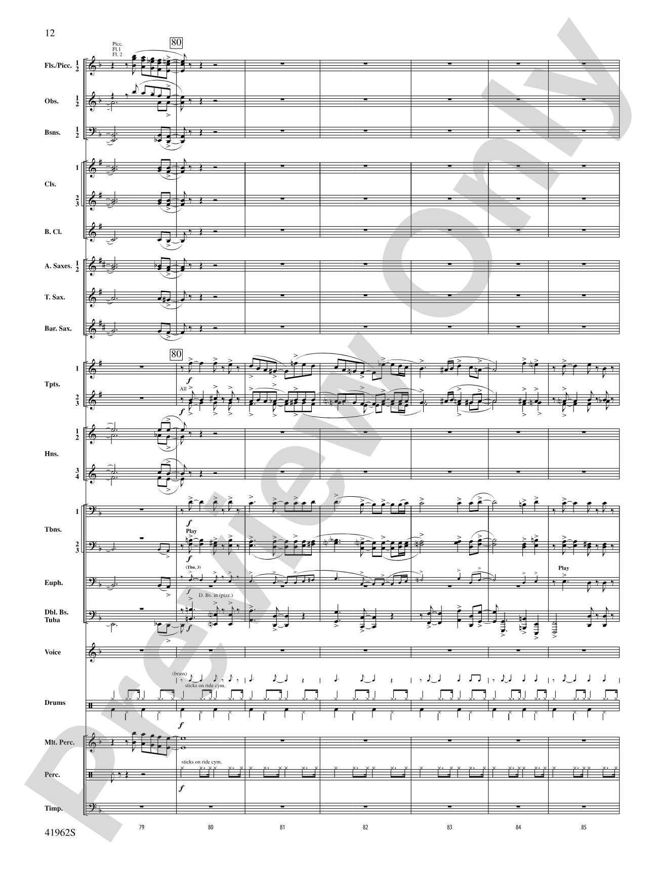 A Gershwin Tribute to Love: Concert Band Conductor Score & Parts
