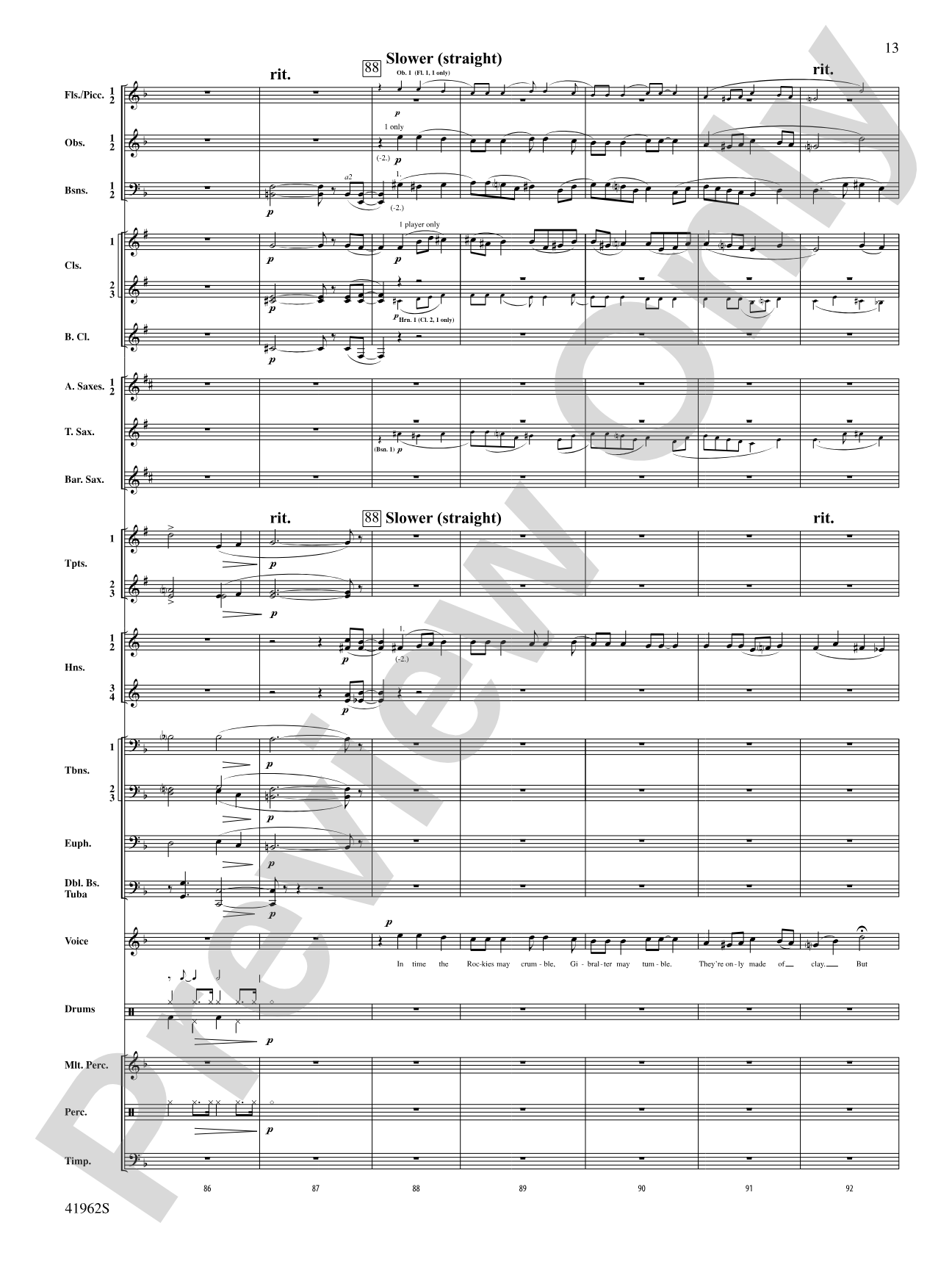 A Gershwin Tribute to Love: Concert Band Conductor Score & Parts