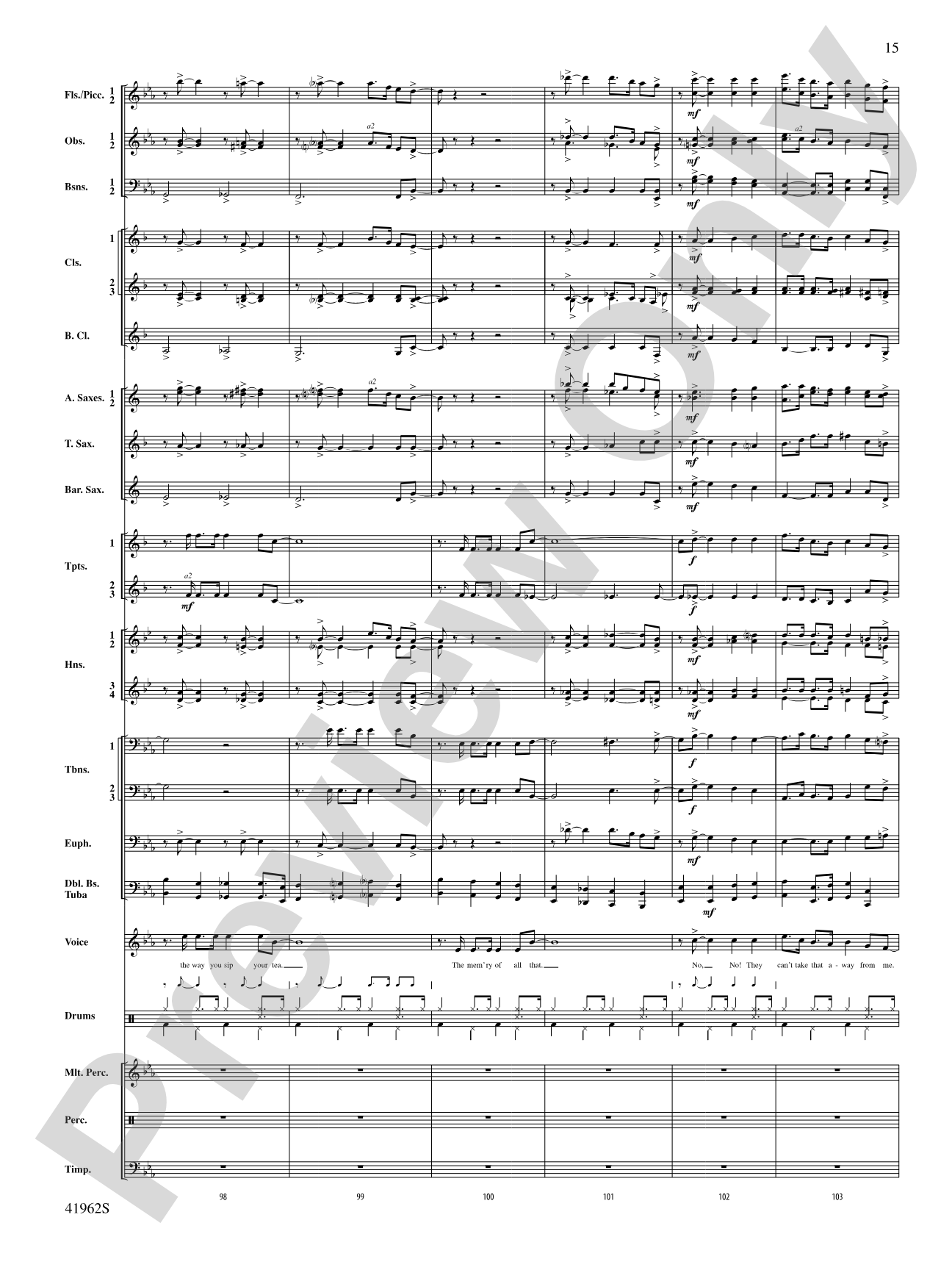 A Gershwin Tribute to Love: Concert Band Conductor Score & Parts