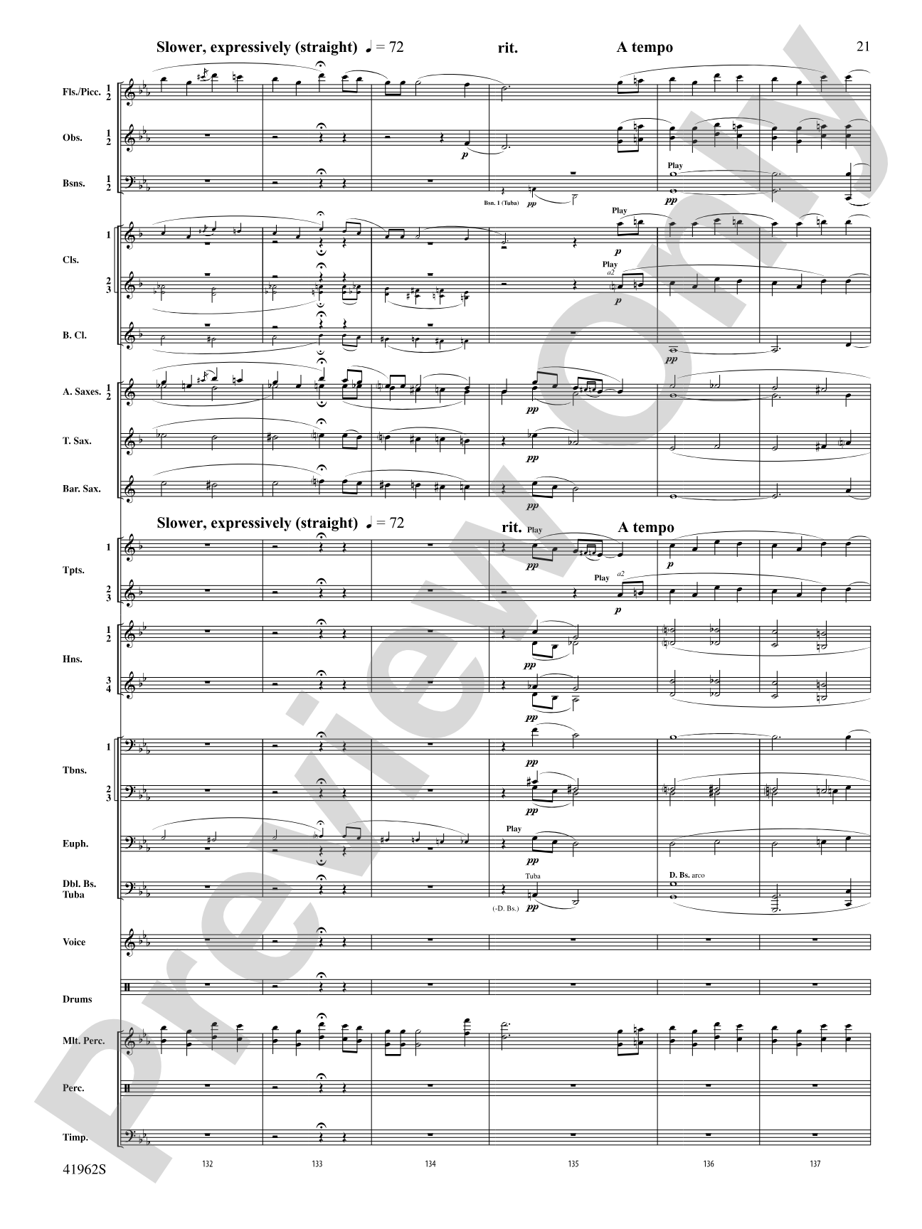 A Gershwin Tribute to Love: Concert Band Conductor Score & Parts