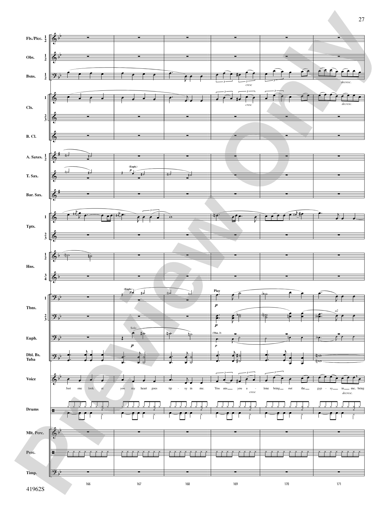 A Gershwin Tribute to Love: Concert Band Conductor Score & Parts