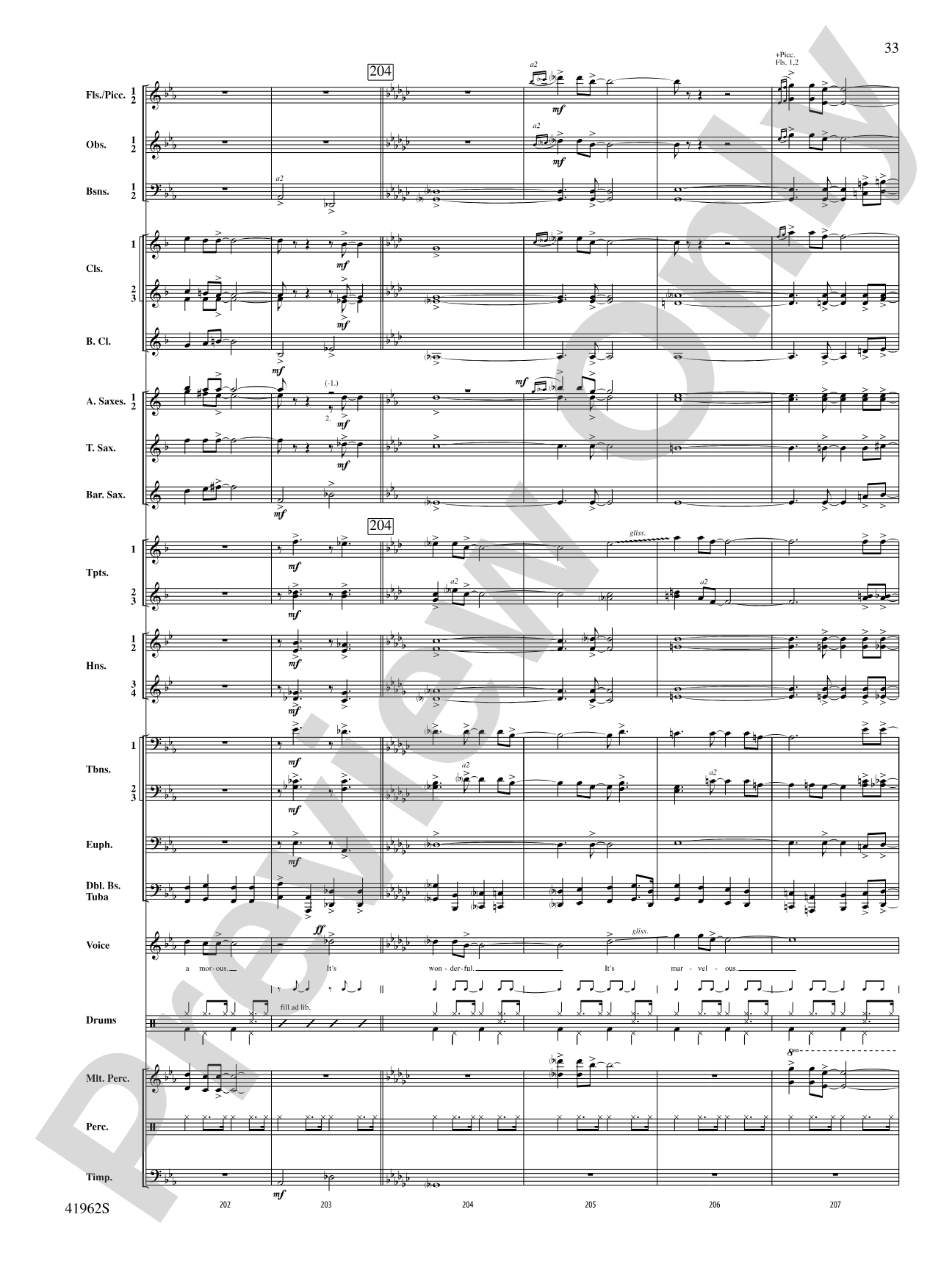A Gershwin Tribute to Love: Concert Band Conductor Score & Parts