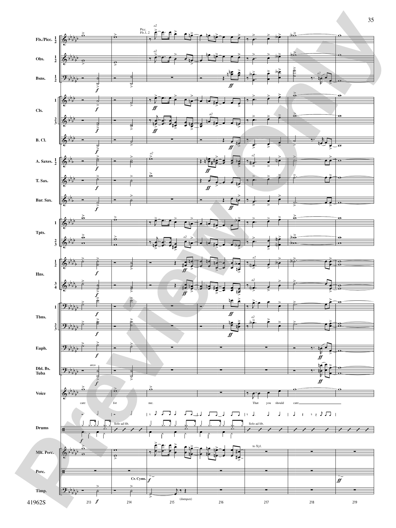 A Gershwin Tribute to Love: Concert Band Conductor Score & Parts