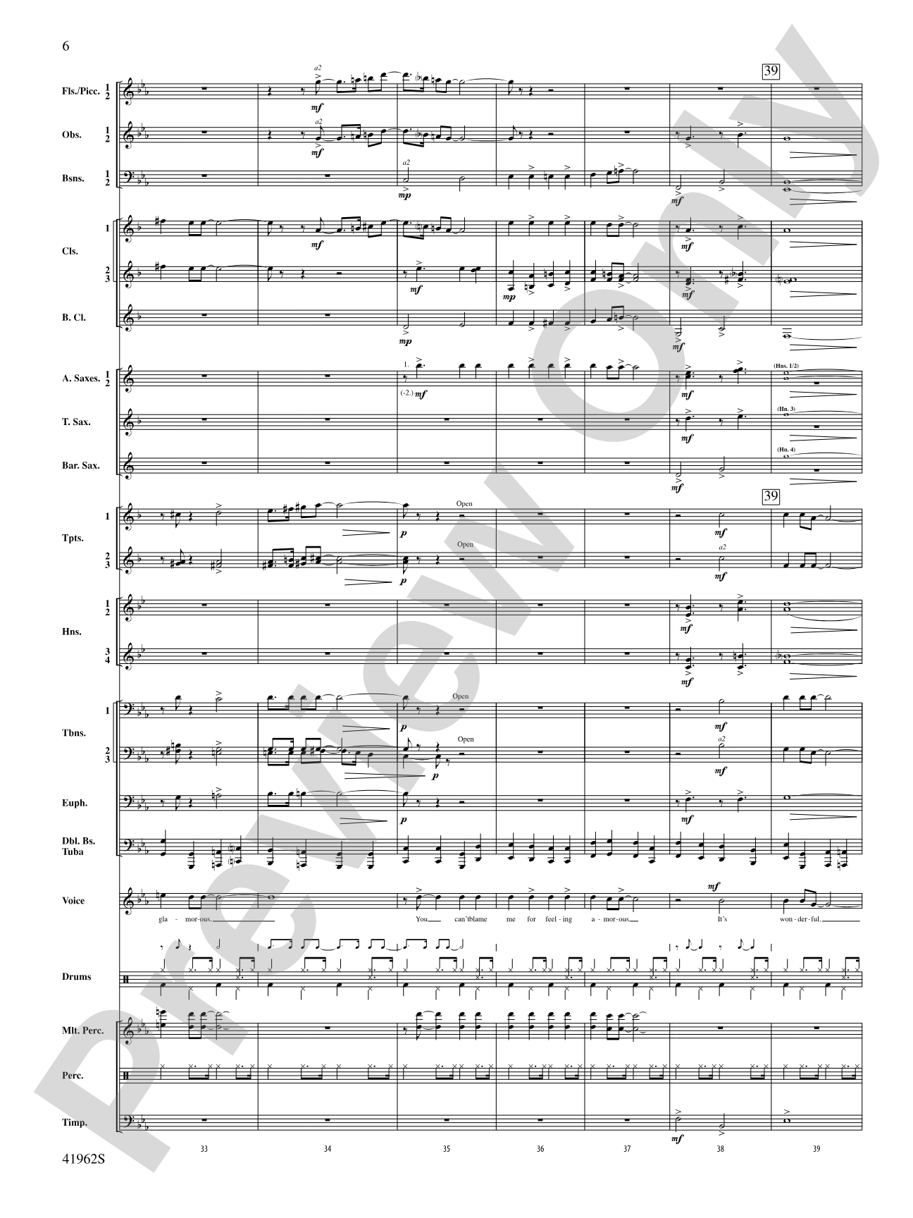 A Gershwin Tribute to Love: Concert Band Conductor Score & Parts
