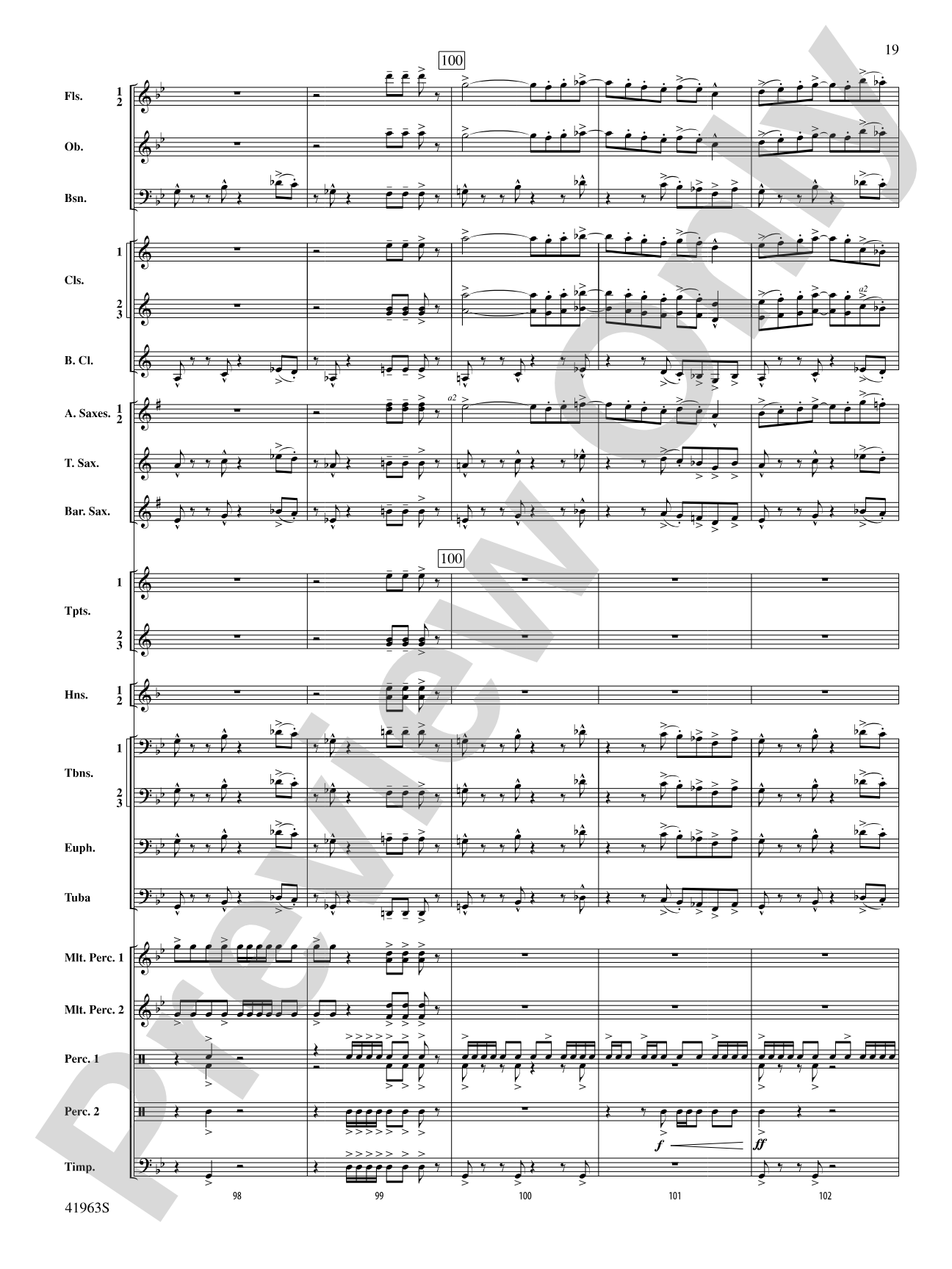 Sky Bound: Concert Band Conductor Score & Parts
